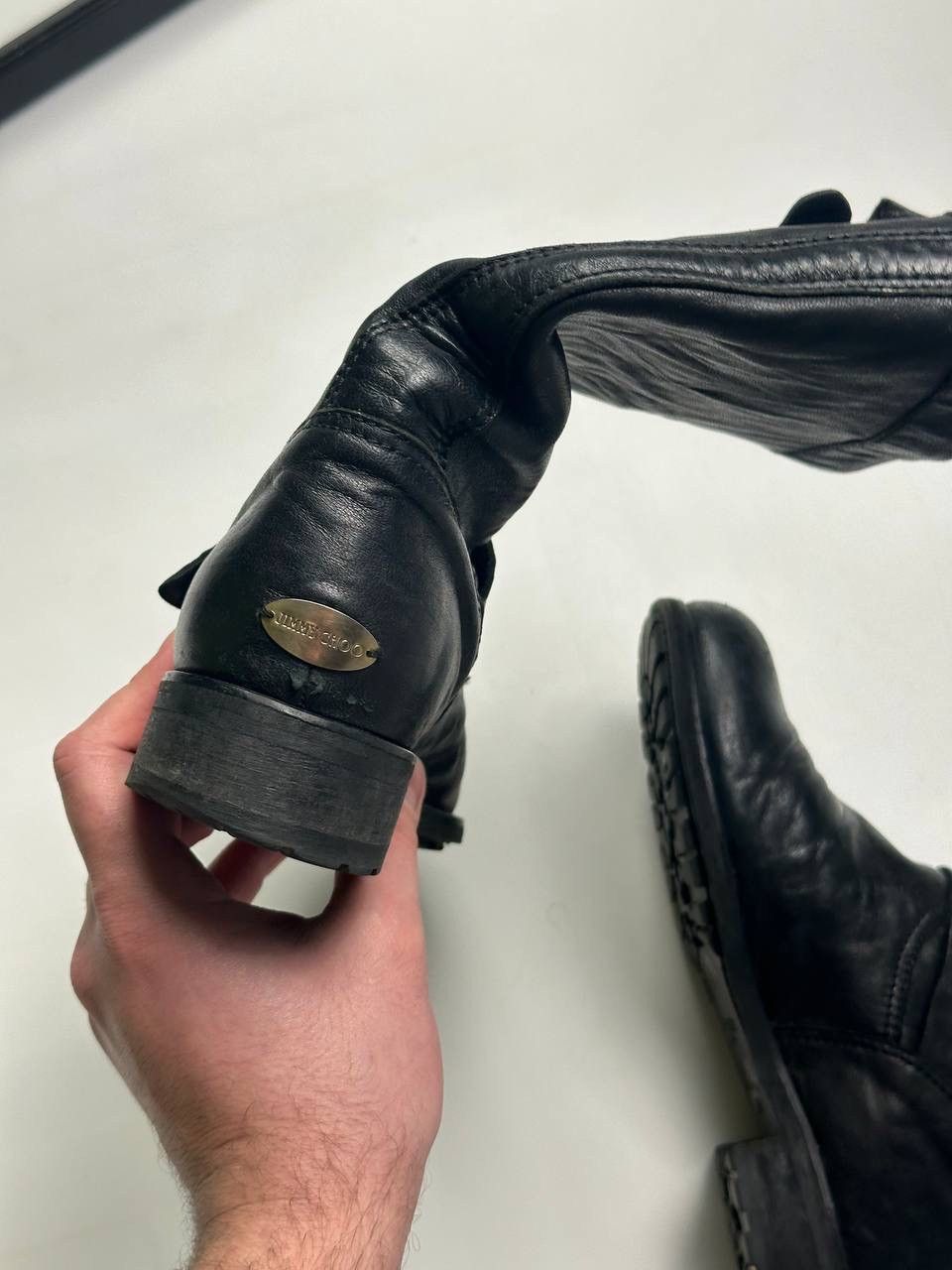 Jimmy Choo Jimmy Choo Biker Leather Avant Garde Boots Motorcycles 🔥 Size US 8 / IT 38 - 10 Thumbnail
