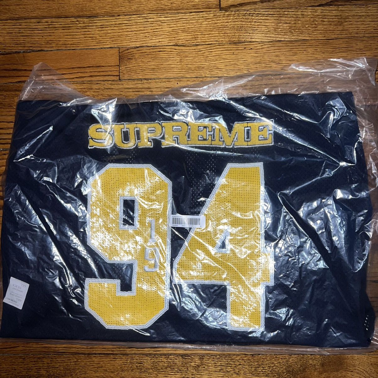 Supreme In-Hand Supreme Sequin Football Jersey Navy Size Extra 