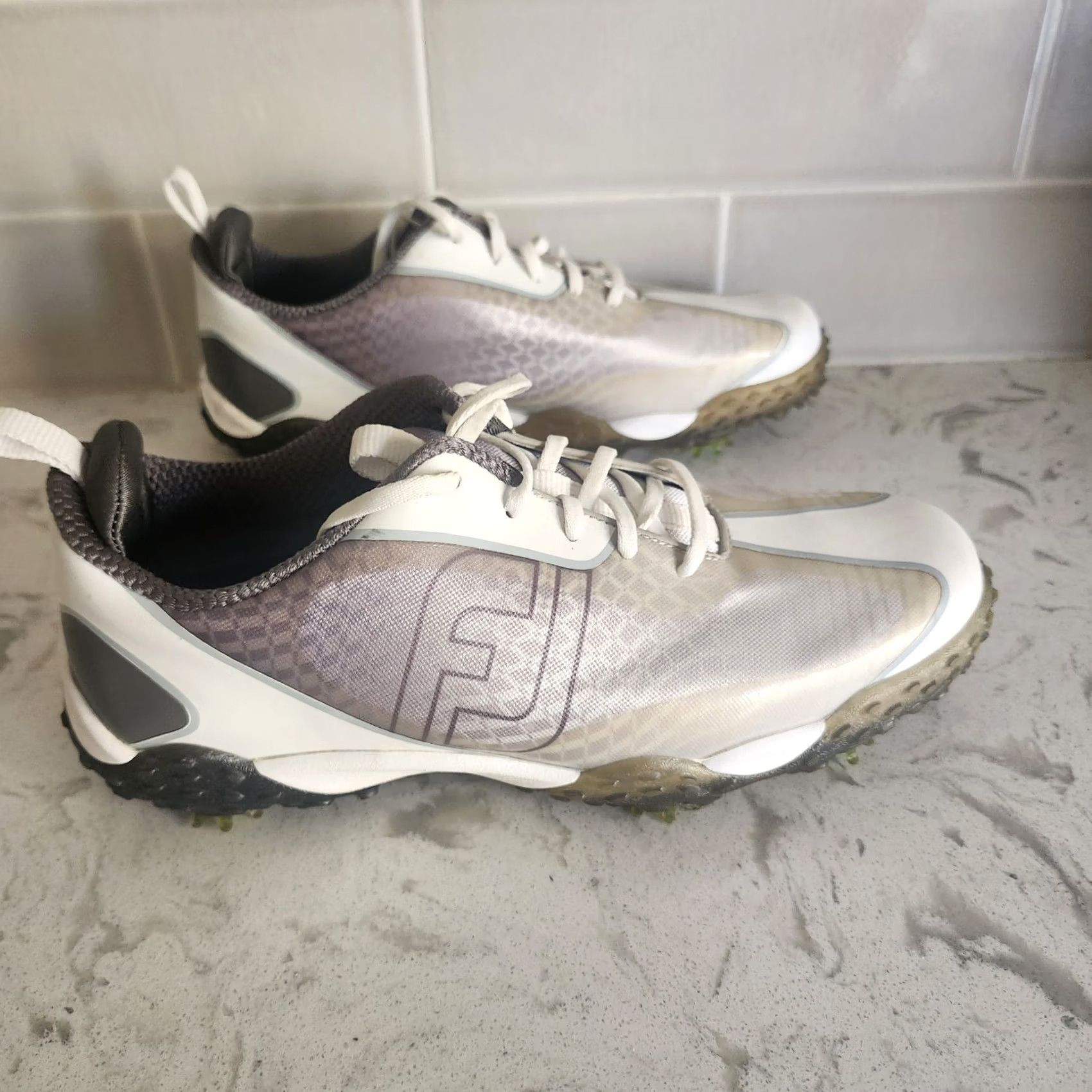 Footjoy FootJoy Sneaker Mens 9.5W Gray Freestyle 2 Athletic Golf Lace Up Casual Comfort Size US 10 / EU 43 - 6 Thumbnail