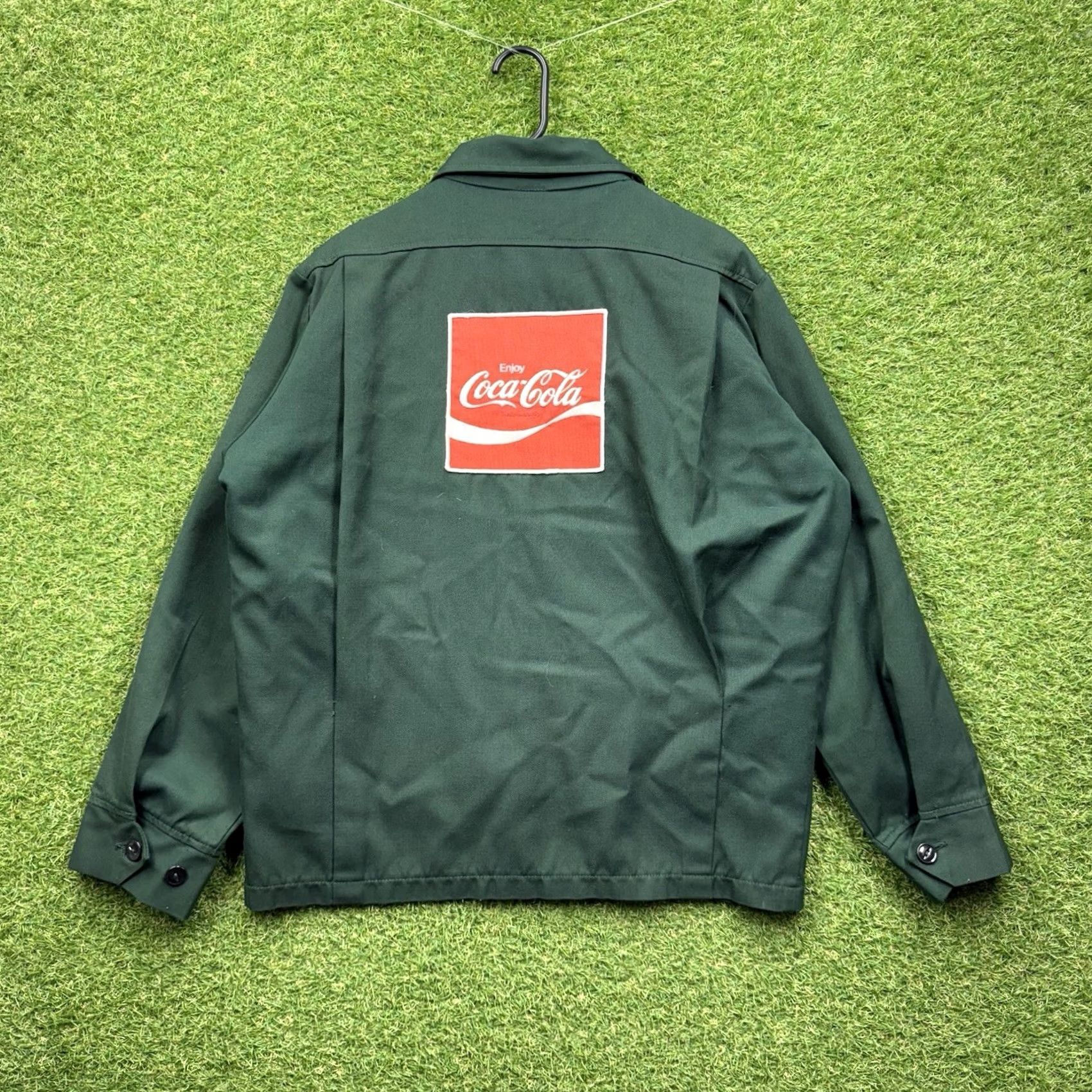 Vintage Vintage Unitog Coca-Cola Jacket Mens L Large Bomber Canvas Quilted Lined 90s Green Wool? Size US L / EU 52-54 / 3 - 2 Thumbnail