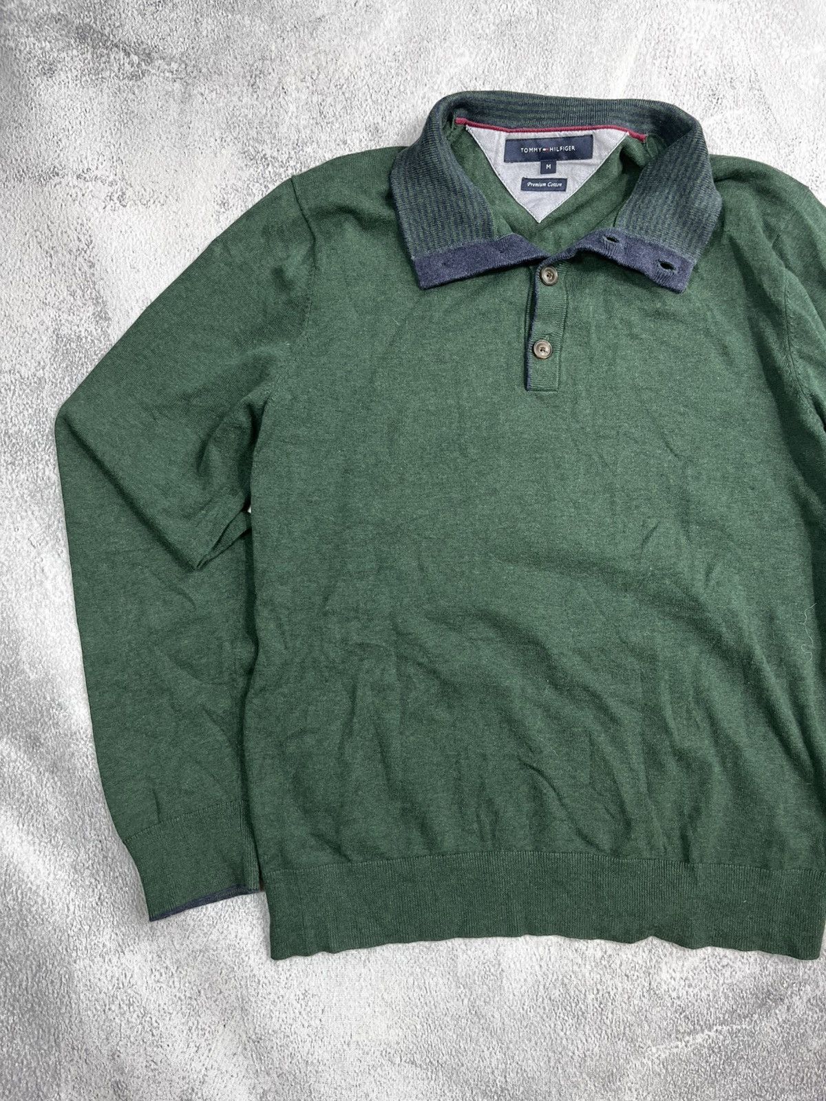 Tommy Hilfiger Vintage Y2K Tommy Hilfiger 1/4 quarter sweater oldmoney M Size US M / EU 48-50 / 2 - 2 Thumbnail