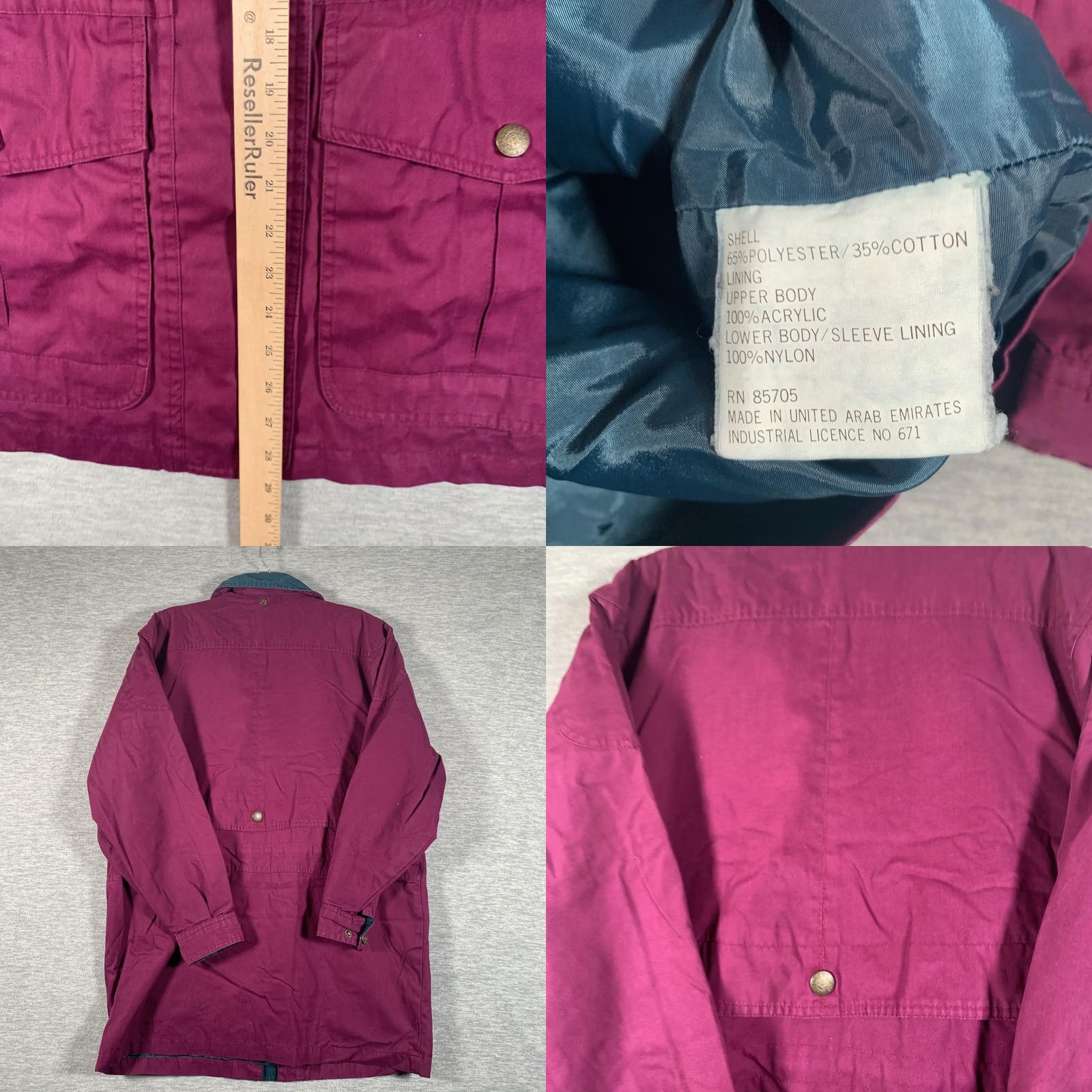 Vintage VINTAGE Dash Classics Coat Womens Small Purple Parka Snap Pockets Outdoor 90s Size S / US 4 / IT 40 - 8 Thumbnail