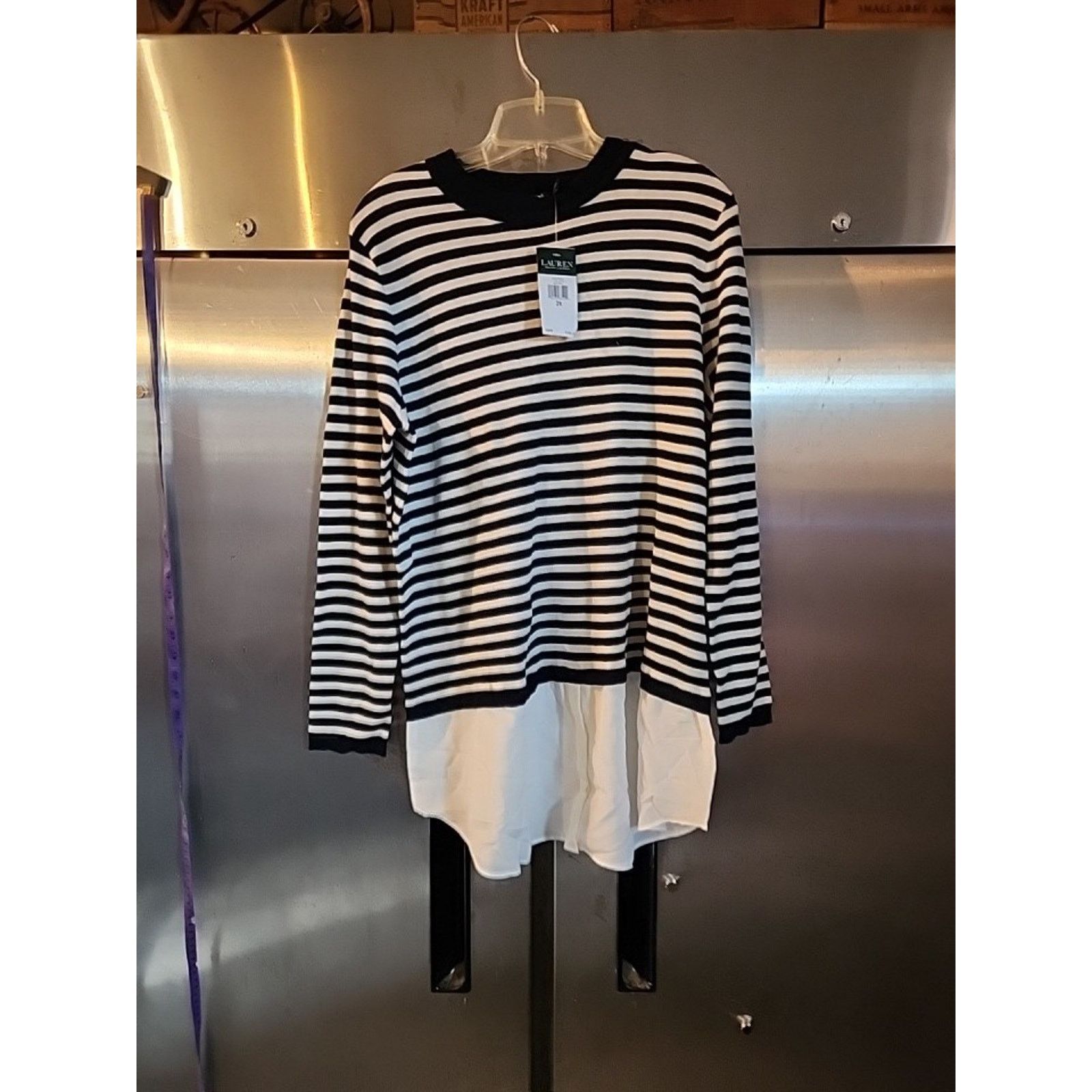 Lauren Ralph Lauren Lauren by Ralph Lauren Striped Long Sleeve Button Detailing Size XXL / US 16-18 / IT 52-54 - 4 Thumbnail