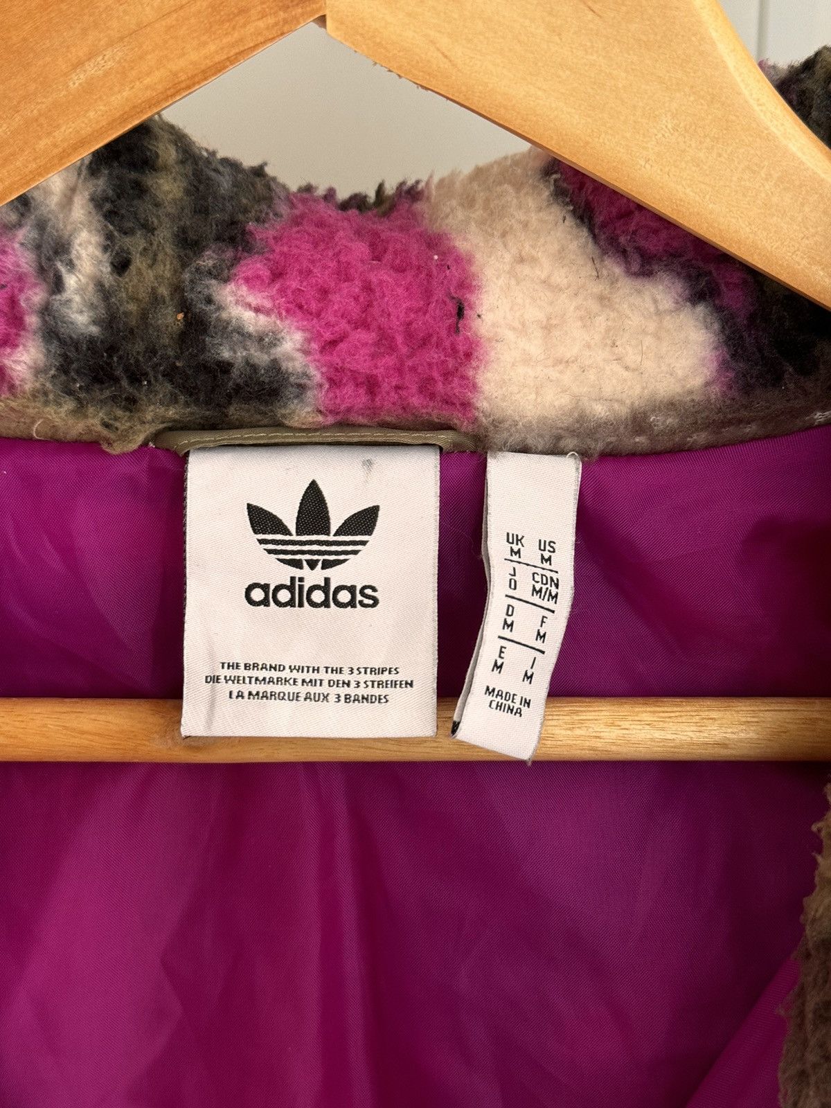 Adidas × Vintage Vintage Adidas Trefoil Area Cactus Teddy Polar Fleece Jacket Size US M / EU 48-50 / 2 - 4 Thumbnail