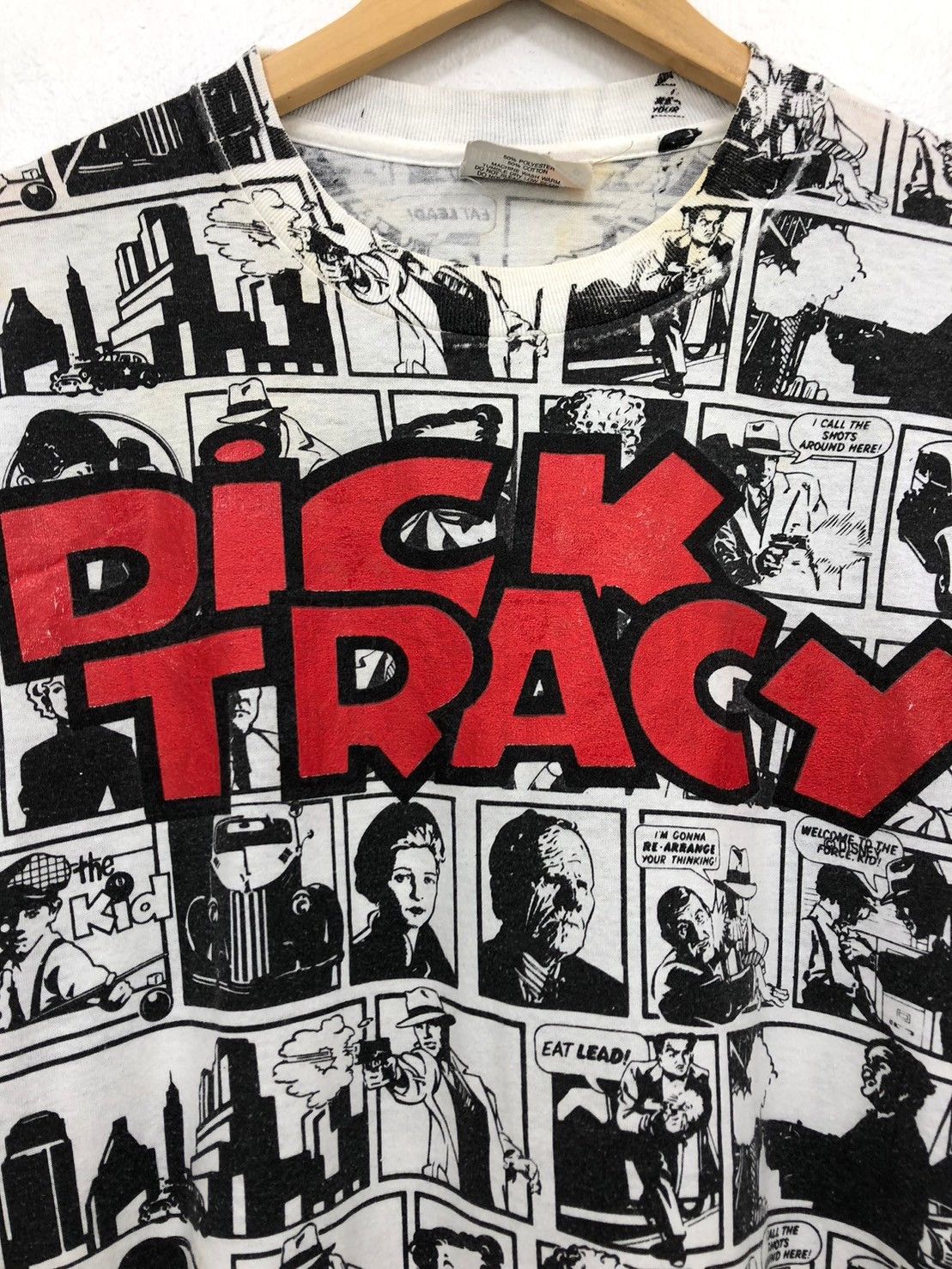 Vintage Vintage 1990's Disney Dick Tracy Comic Strip shirt Overprint Size US XL / EU 56 / 4 - 3 Thumbnail