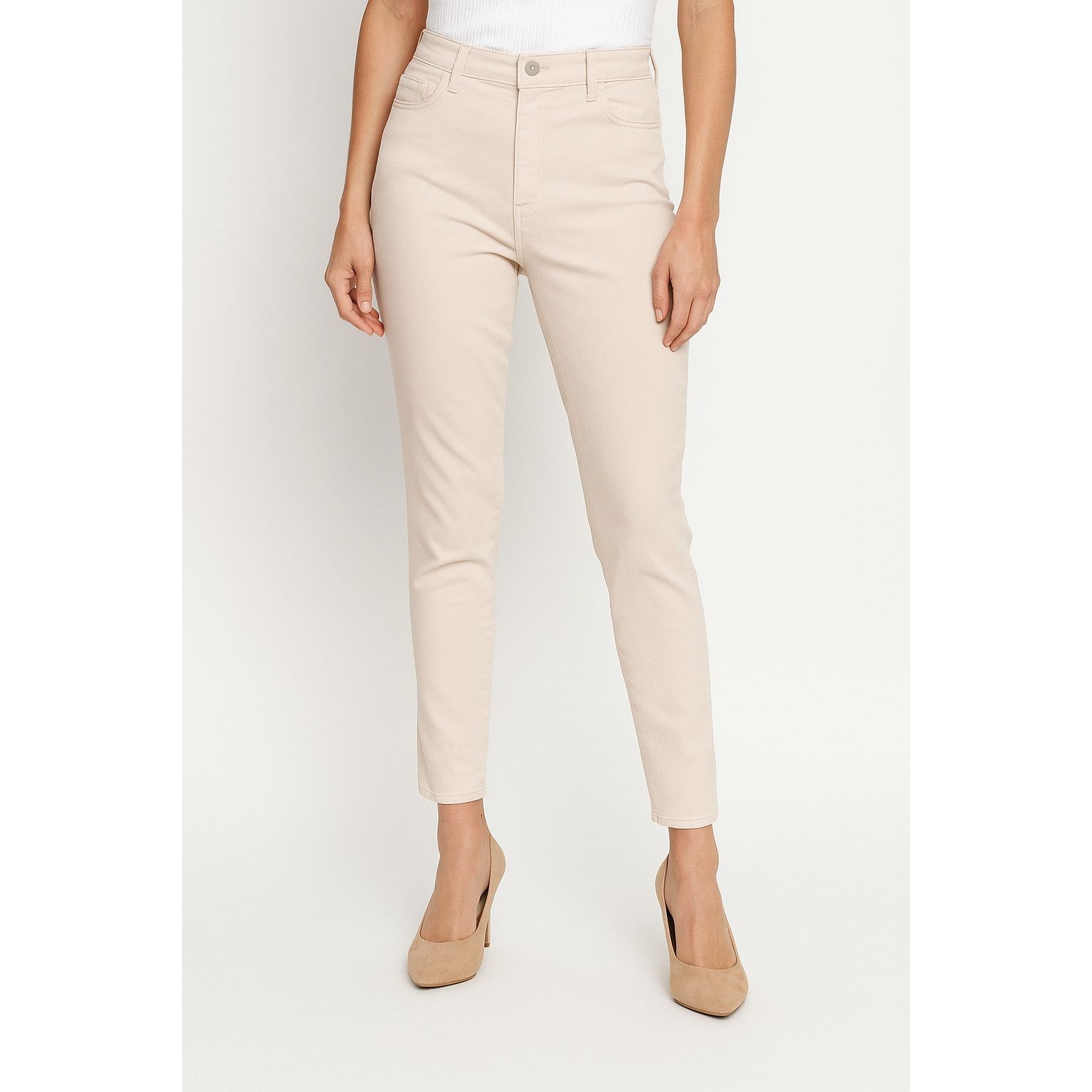 Lafayette 148 Lafayette 148 New York Blush Mercer Stretch Skinny Pants 4 Size 27" / US 4 / IT 40 - 1 Thumbnail