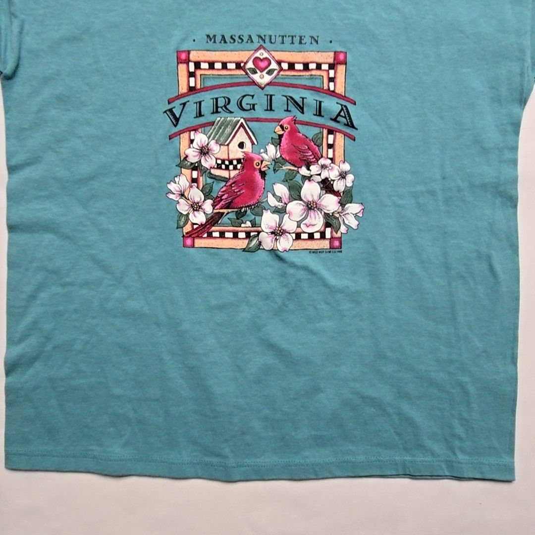 Vintage Vintage Virginia Tee Massanutten Teal Cardinal L Shirt Size L / US 10 / IT 46 - 3 Thumbnail