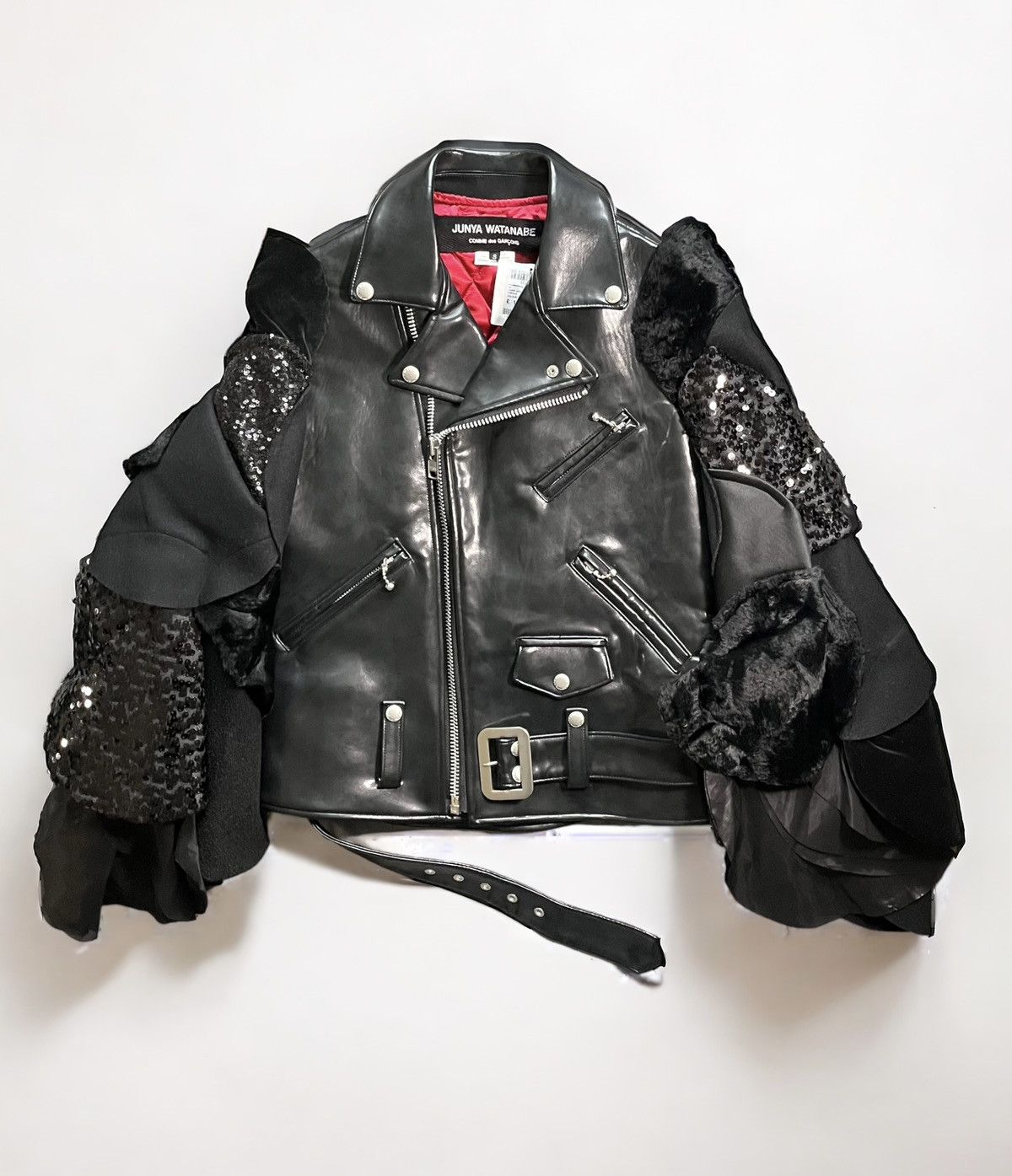 Junya Watanabe Junya X CDG AW14 Mixed Fabric Biker Jacket | Grailed