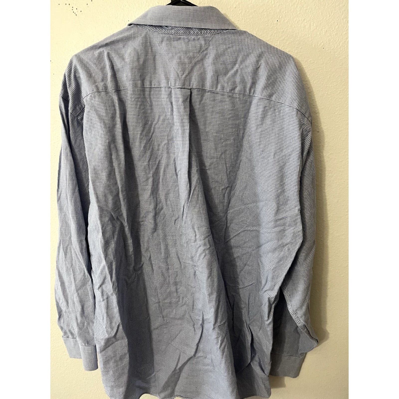 Tommy Hilfiger Tommy Hilfiger Button-Up Shirt Mens Size 17 Blue Long Sleeve Plaid TLC The Lifetime Collar Size US XL / EU 56 / 4 - 3 Thumbnail