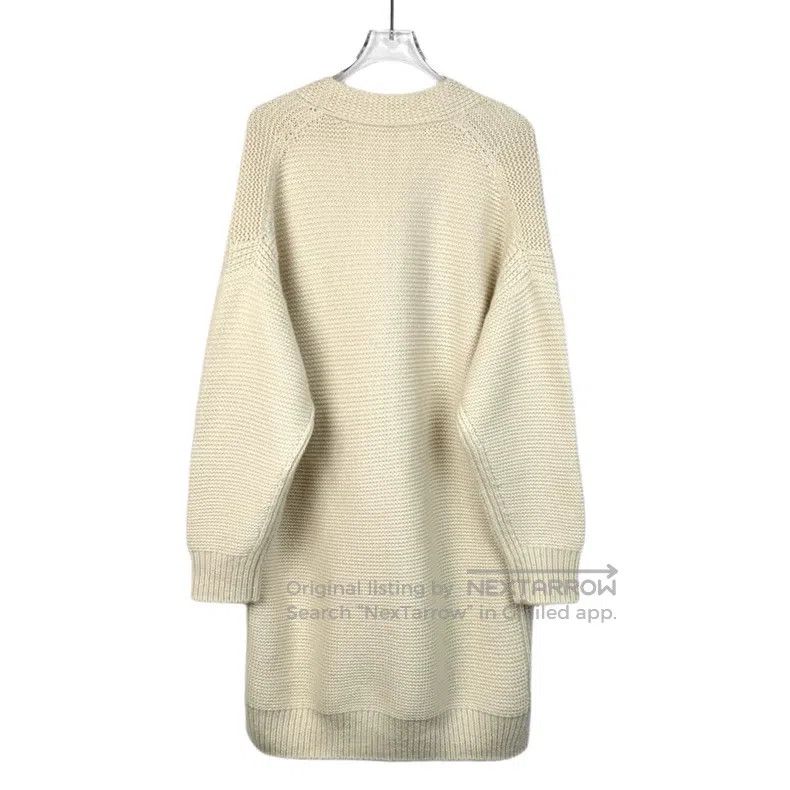 Hermes Hermes Beige Single-Breasted Mid-Length Cashmere Cardigan Size XXS / US 00 / IT 34 - 2 Thumbnail
