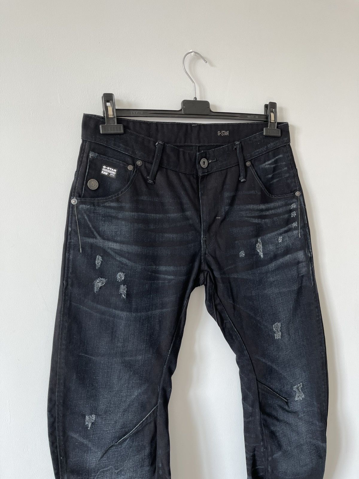 G-Star G-Star Raw Arc 3D Slim Faded Whiskers Stretch Denim Jeans Size US 32 / EU 48 - 5 Thumbnail