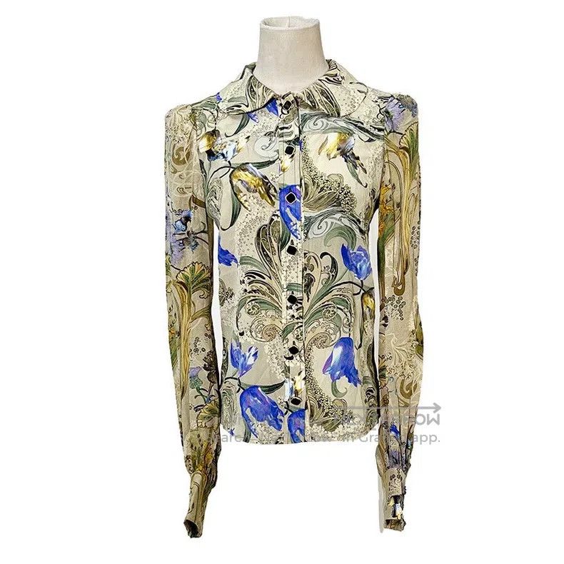 Louis Vuitton Louis Vuitton Floral Silk Shirt Size XXS / US 00 / IT 34 - 1 Thumbnail