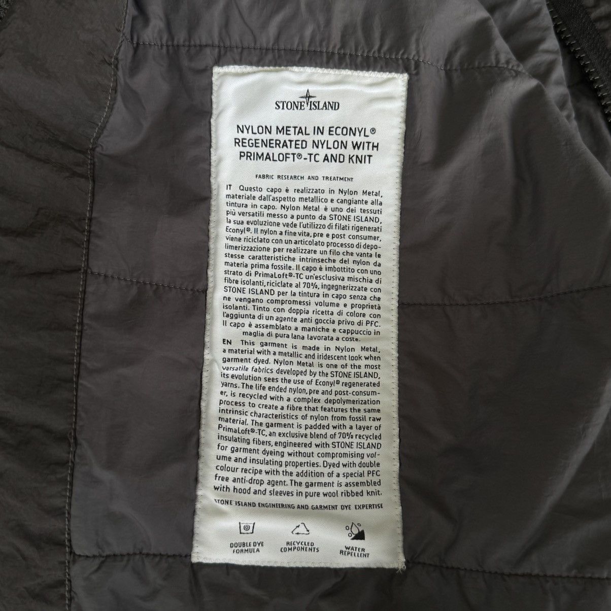 Stone Island Nylon Metal IN Econyl® Regenerated With Primaloft®-TC & Knit Size US L / EU 52-54 / 3 - 6 Thumbnail