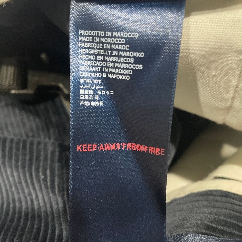 Kappa Kappa Corduroy Robe Giovani Jeans Sz 34x29 Navy $109 Reg Size US 34 / EU 50 - 6 Thumbnail