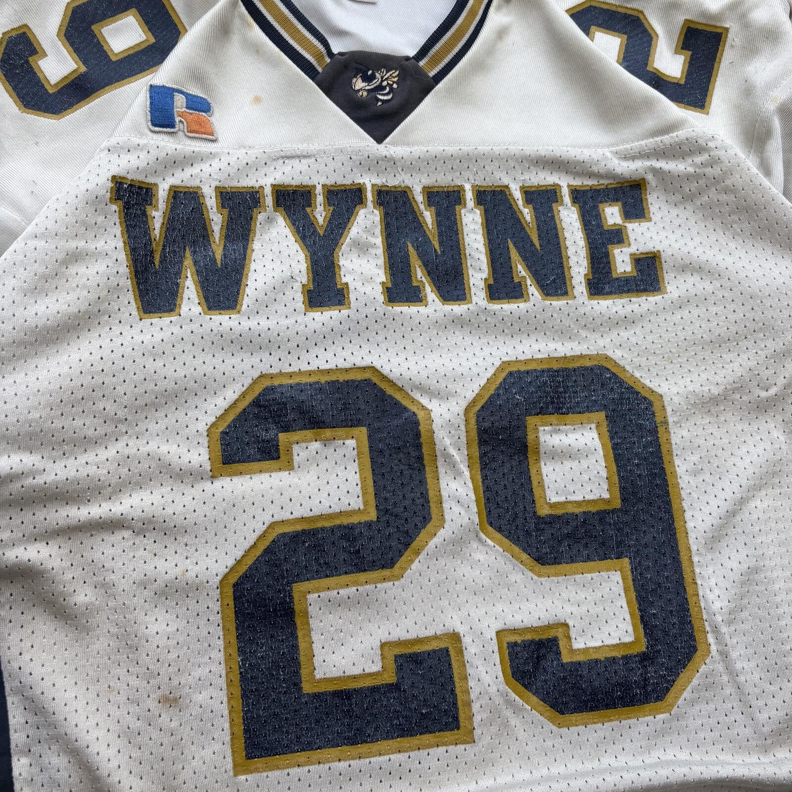 Russell Athletic Vintage 80s Russell Athletic Wynne Mesh Crop Football Jersey Size US L / EU 52-54 / 3 - 5 Thumbnail