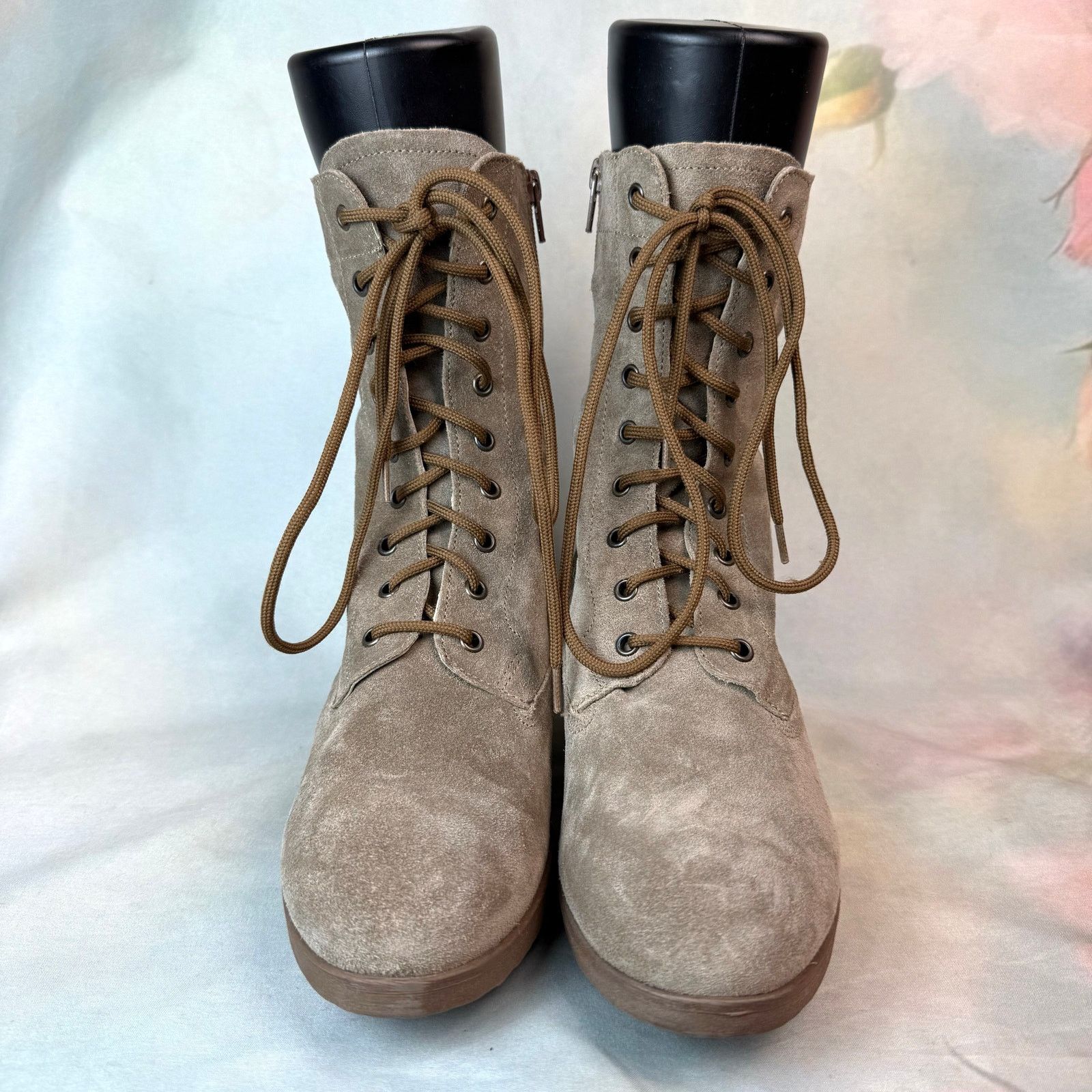 Other Celtic & Co Block Heel Sand Derby Suede Leather Boots Size US 10 / IT 40 - 2 Thumbnail
