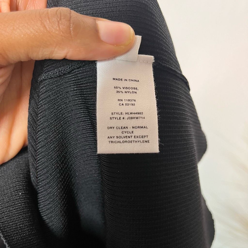 Helmut Lang Helmut Lang Dress Black Ribbed Knit Asymmetrical Long Sleeve Size L / US 10 / IT 46 - 9 Thumbnail
