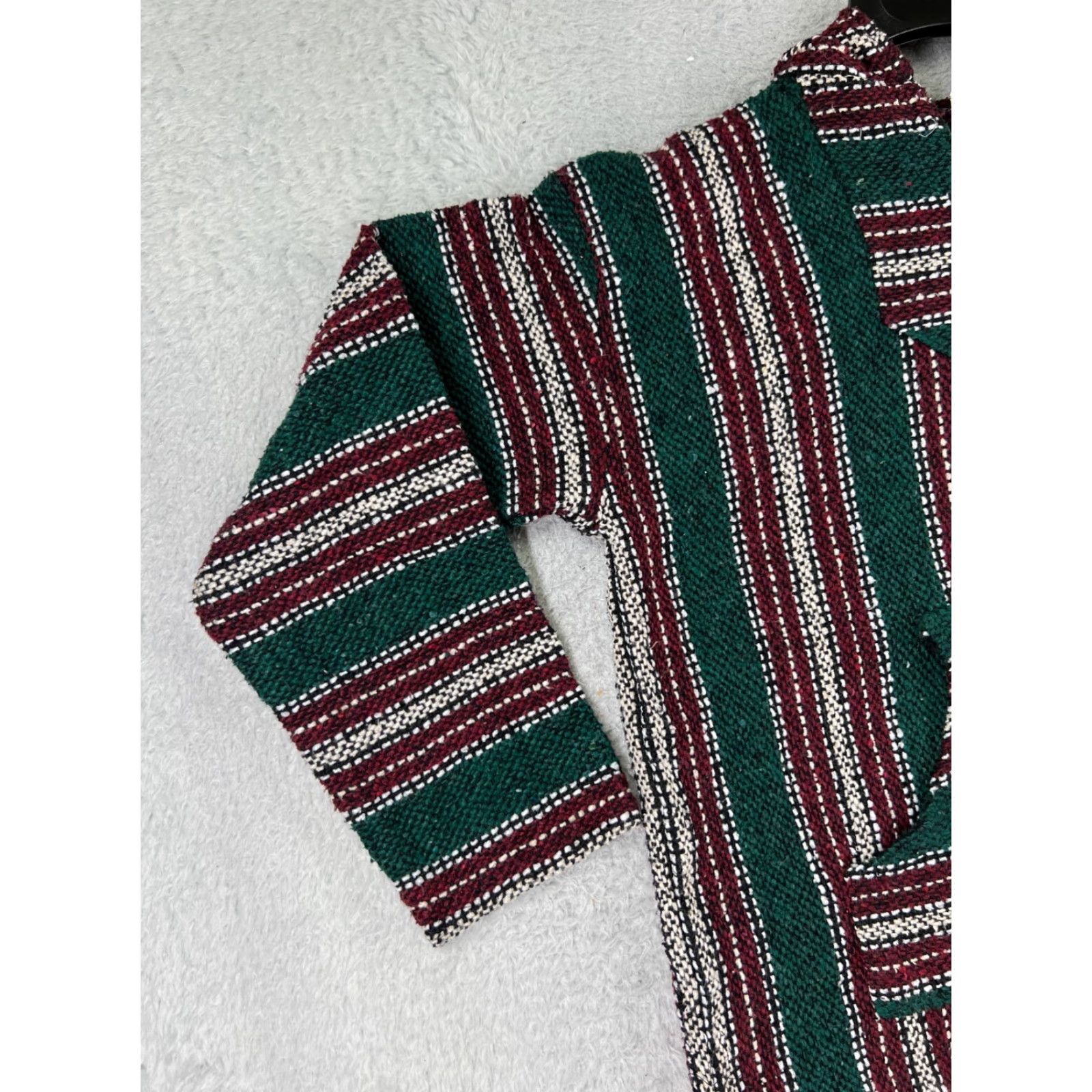 Vintage Franks Hoodie Mens Large Green Acrylic Blend Drug Rug Mexico Poncho Crew Neck Hooded Pockets Shirt Style All Seasons Vintage: No Size US L / EU 52-54 / 3 - 5 Thumbnail