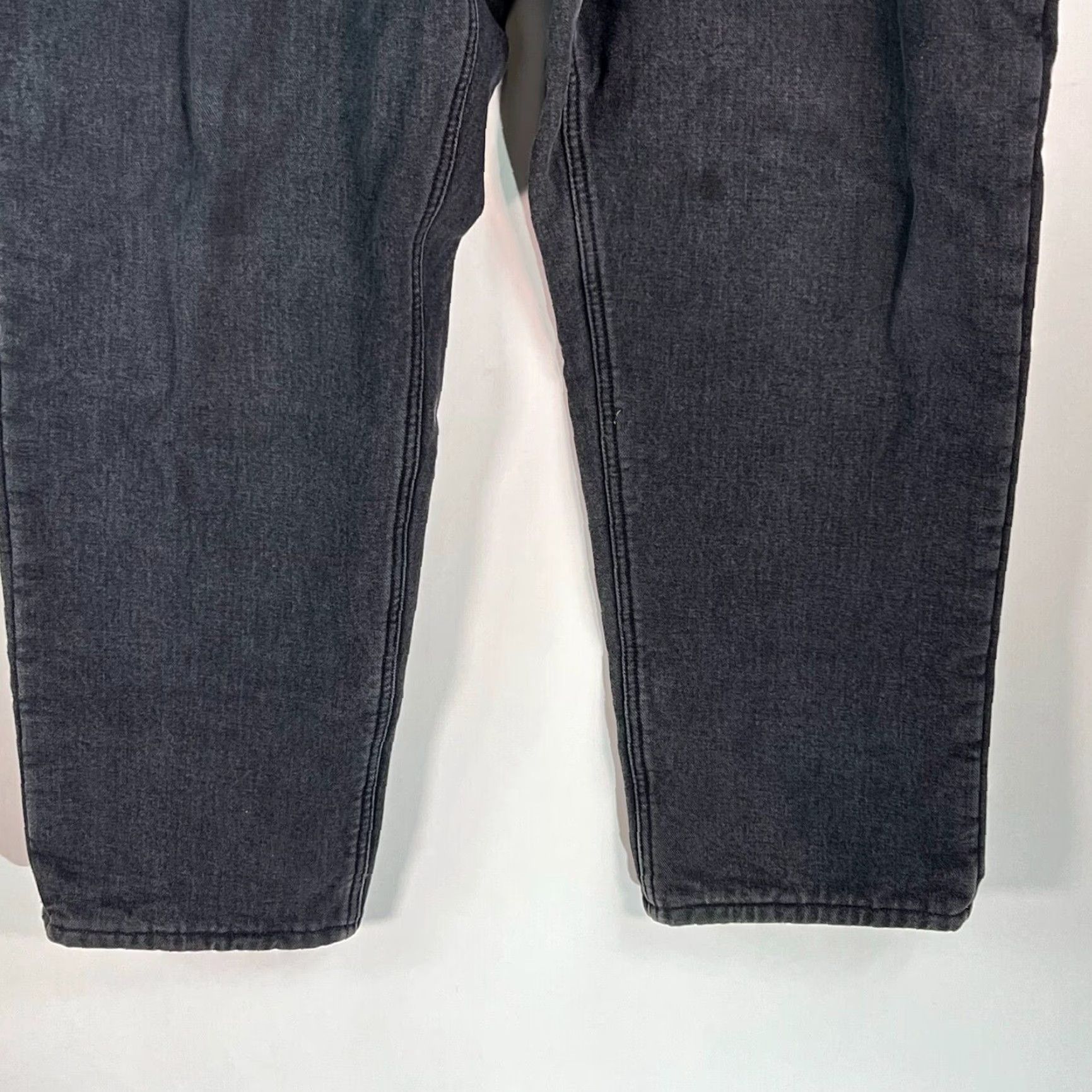 Lands' End Lands' End Lands' End Mens Jeans 38 30 Black Denim 5-Pocket Button Zipper Lined Mid Rise Tapered Classic Black Denim Jeans 38 x 30 Size US 38 / EU 54 - 4 Thumbnail