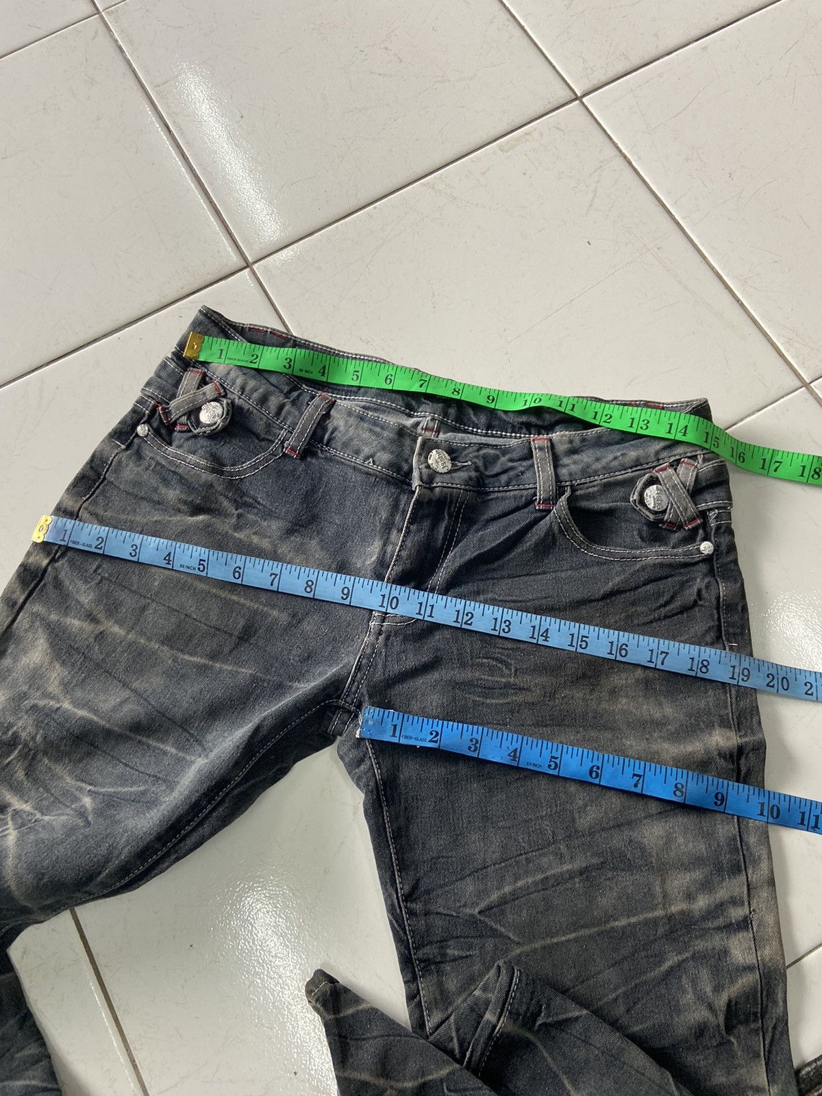 If Six Was Nine HEDF JEANS FLARE STYLE JEANS Size 30" / US 8 / IT 44 - 10 Thumbnail
