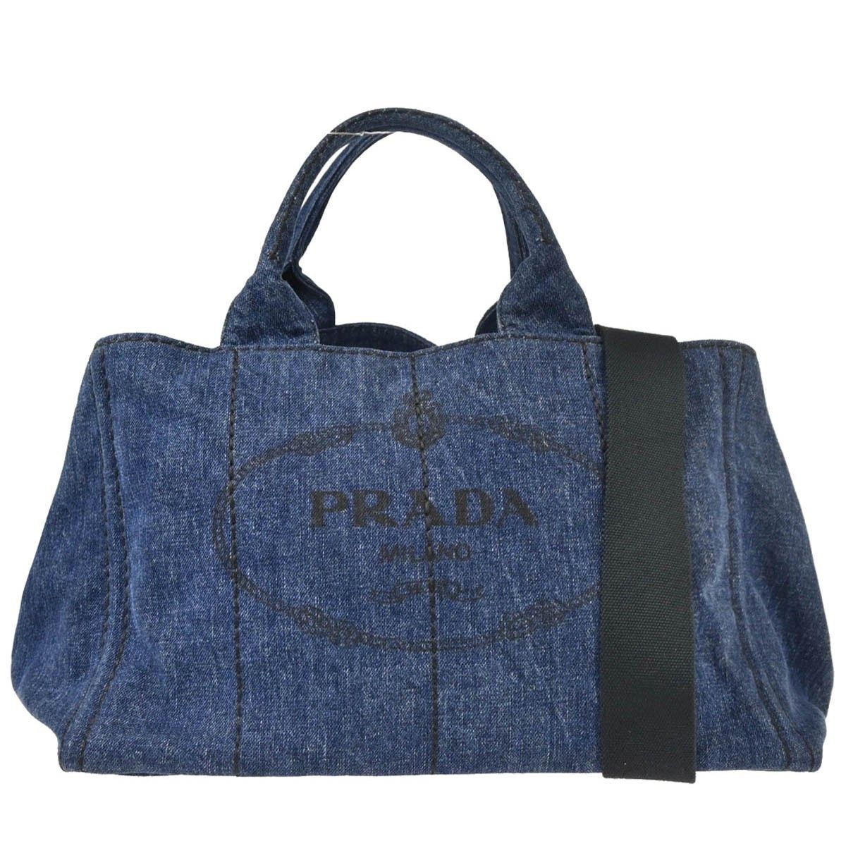 Prada Prada Canapa Convertible Tote Denim Size ONE SIZE - 1 Thumbnail