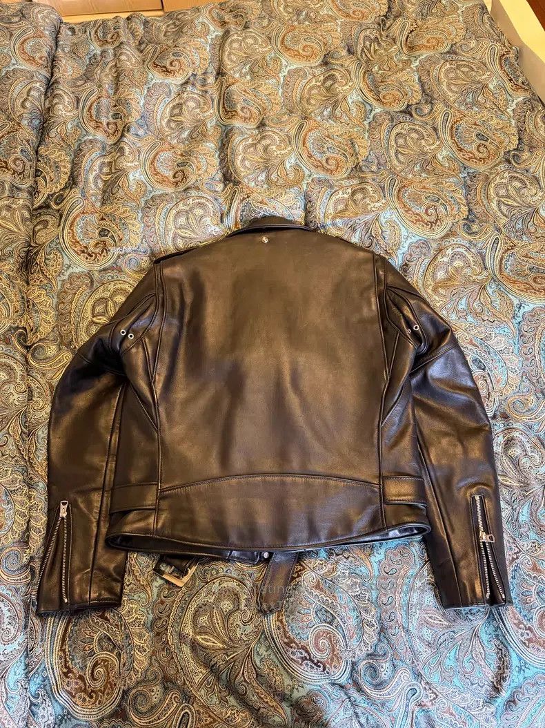 Schott NYC bull leather motorcycle leather jacket Size US XS / EU 42 / 0 - 2 Thumbnail