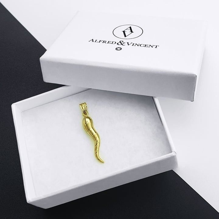 Other Italian Horn Corno Evil Eye Charm Pendant in 14k Yellow Gold Size ONE SIZE - 2 Thumbnail