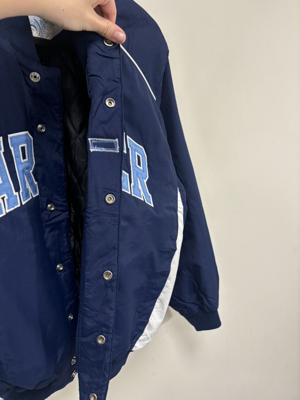 Russell Athletic Vintage Russell Athletic Big Logo Blue Nylon Bomber Jacket Size US S / EU 44-46 / 1 - 10 Thumbnail