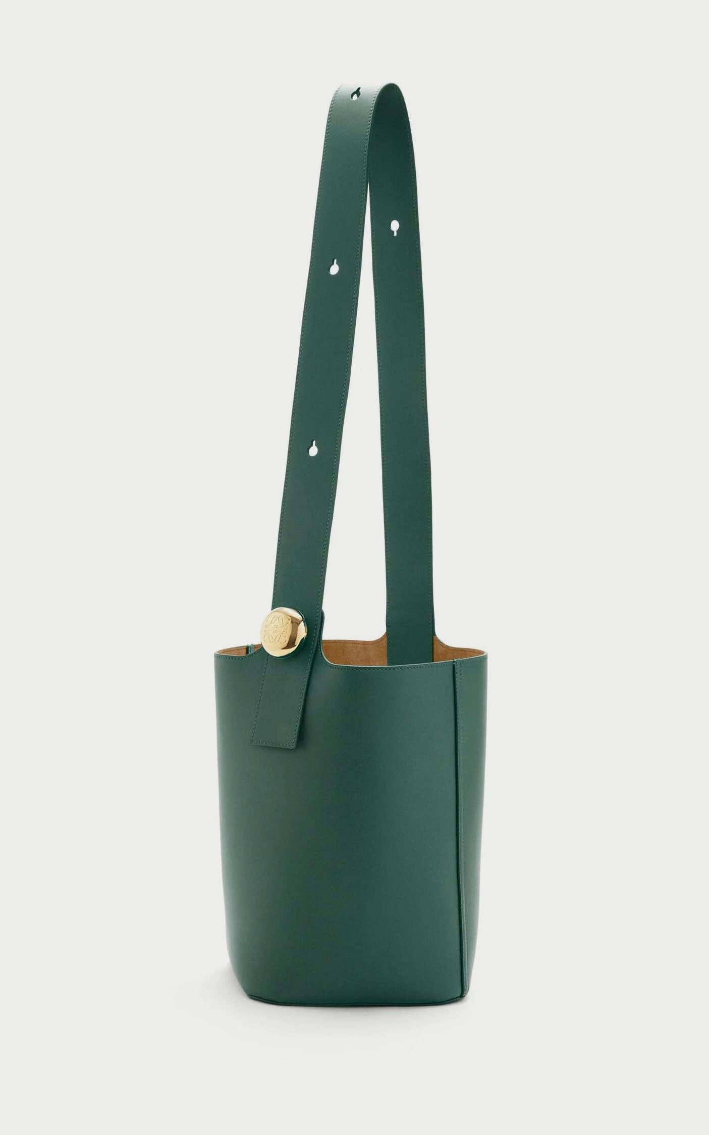 Loewe LOEWE medium Pebble dark green leather bucket shoulder bag Size ONE SIZE - 1 Thumbnail