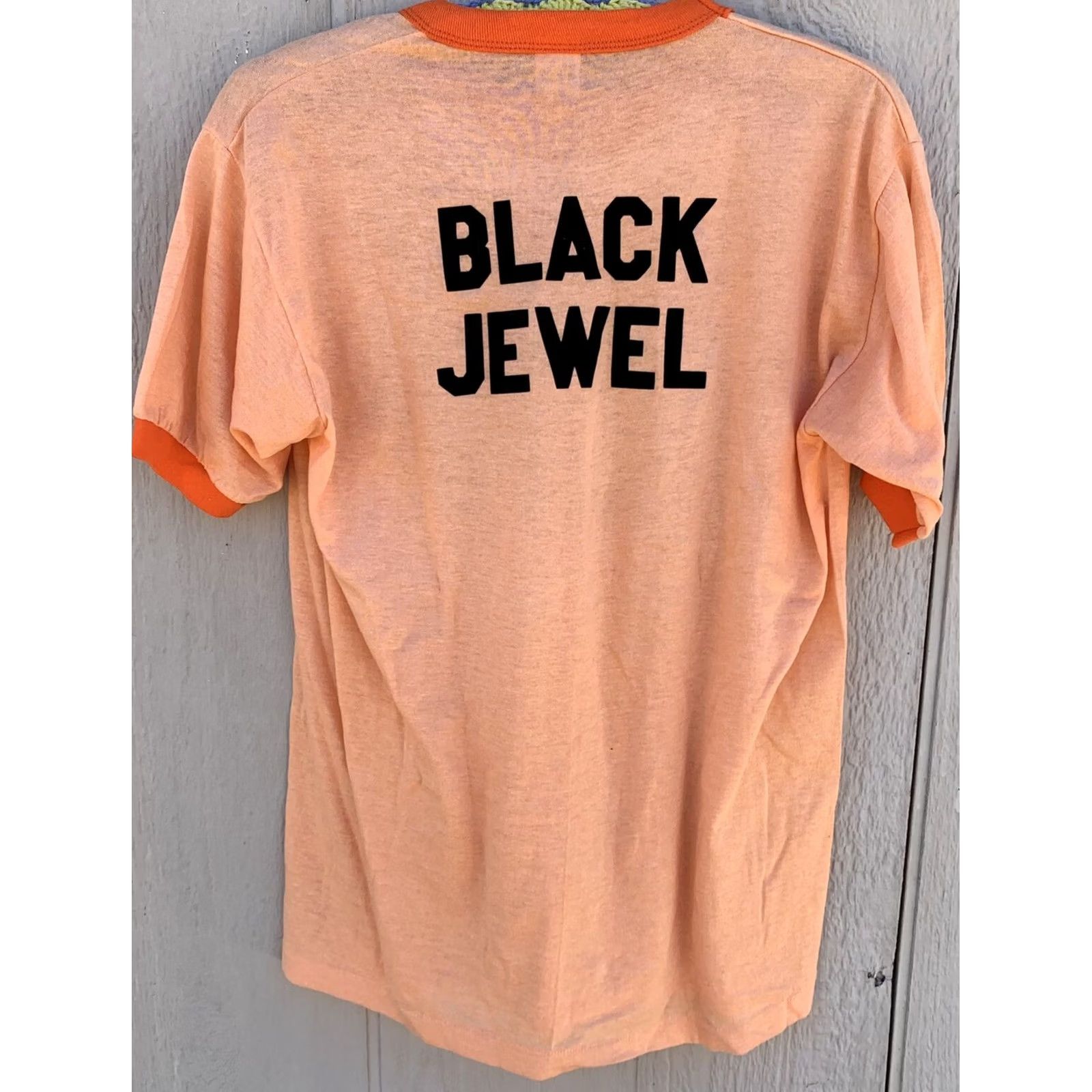 Vintage VINTAGE CB radio T-Shirt Big D Super Convention Dallas Texas 1981 Ringer Tee L Orange Men's Shirt 1980s 80s Cowboys Boys Girls Mens Womens Size US L / EU 52-54 / 3 - 3 Thumbnail