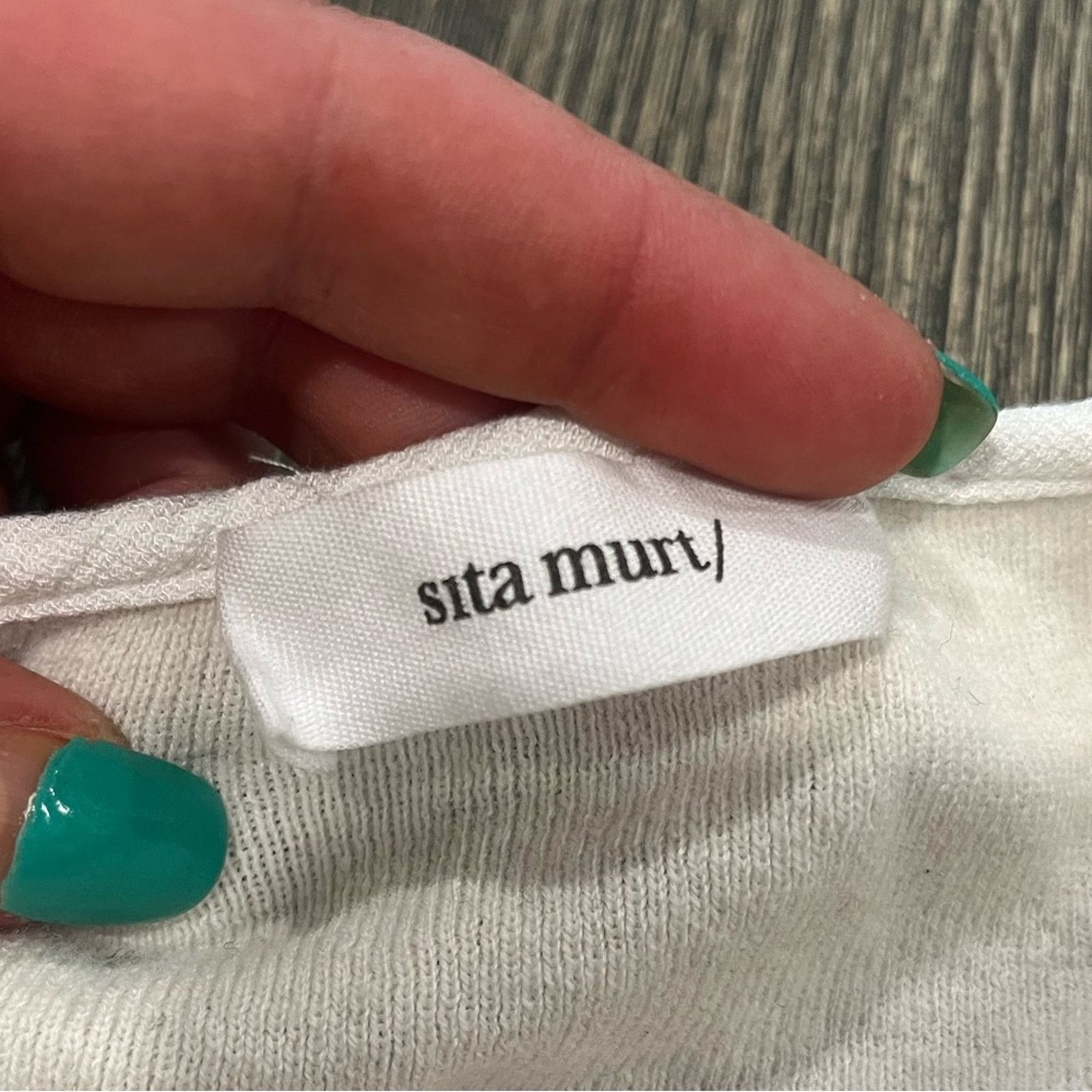 Vintage Sita Murt Sweater Knit Top Notched Neck Wool Blend Size 38 Size XS / US 0-2 / IT 36-38 - 2 Thumbnail