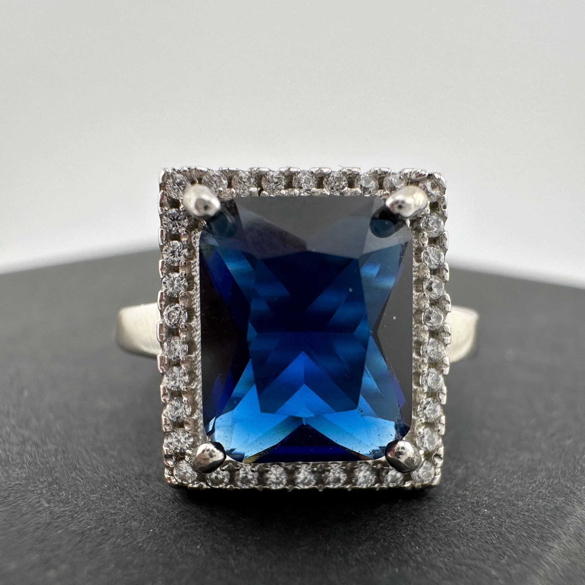 Other 4.10 Carat Lab Created Deep Blue & White Sapphire Ring Size Size ONE SIZE - 10 Thumbnail