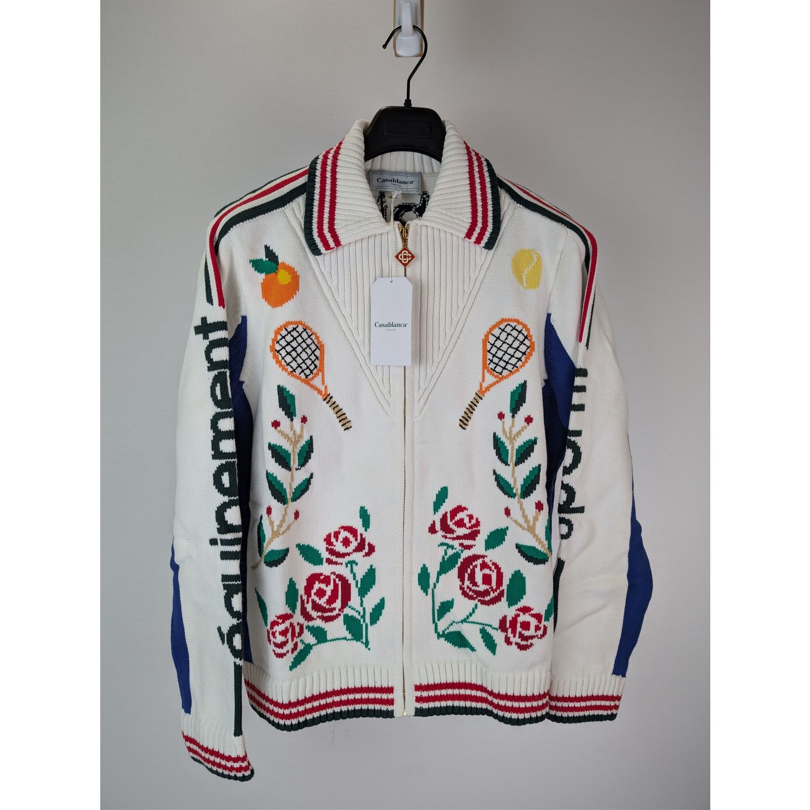 Casablanca o1rshd1 Laurel Intarsia Knit Jacket in Multi Size US XL / EU 56 / 4 - 2 Thumbnail