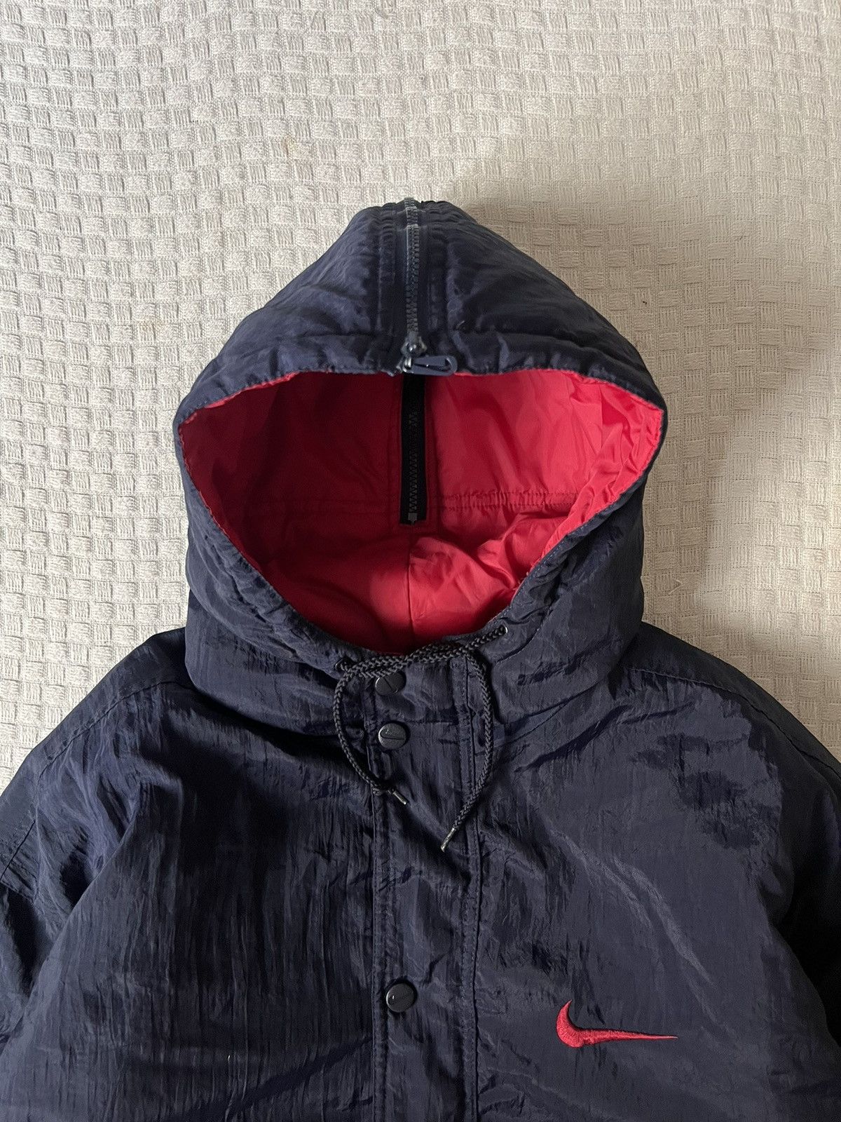 Nike Vintage 90s Nike Parka Cold Coat Jacket with Hoodie Size US S / EU 44-46 / 1 - 3 Thumbnail
