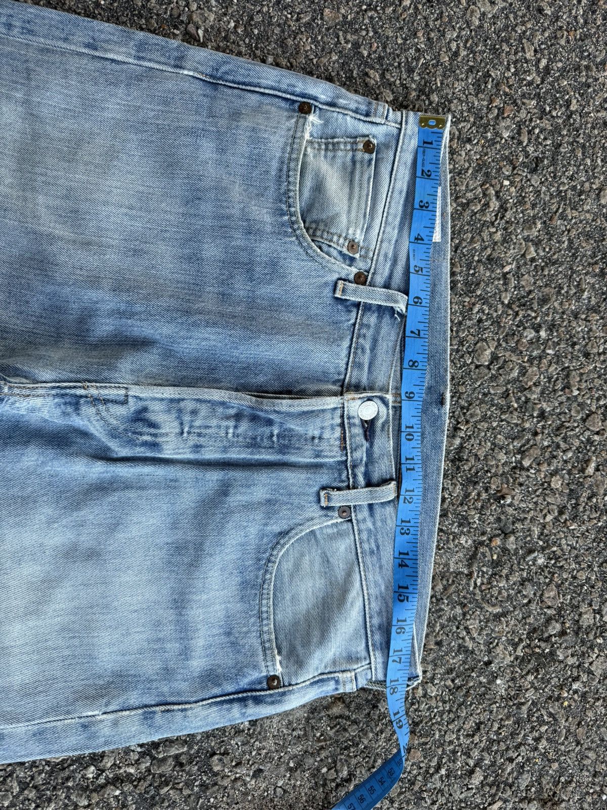 Levi's LEVI'S 501 PREMIUM STRAIGHT FADED JEAN DENIM PANTS Size US 35 - 5 Thumbnail