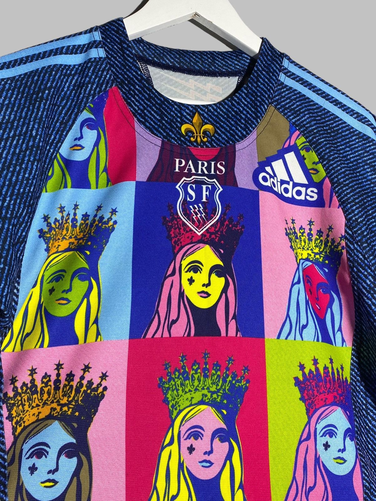Adidas × Vintage Adidas Paris SF Stade Francais 2008/09 Andy Warhol Rugby Size US M / EU 48-50 / 2 - 4 Thumbnail