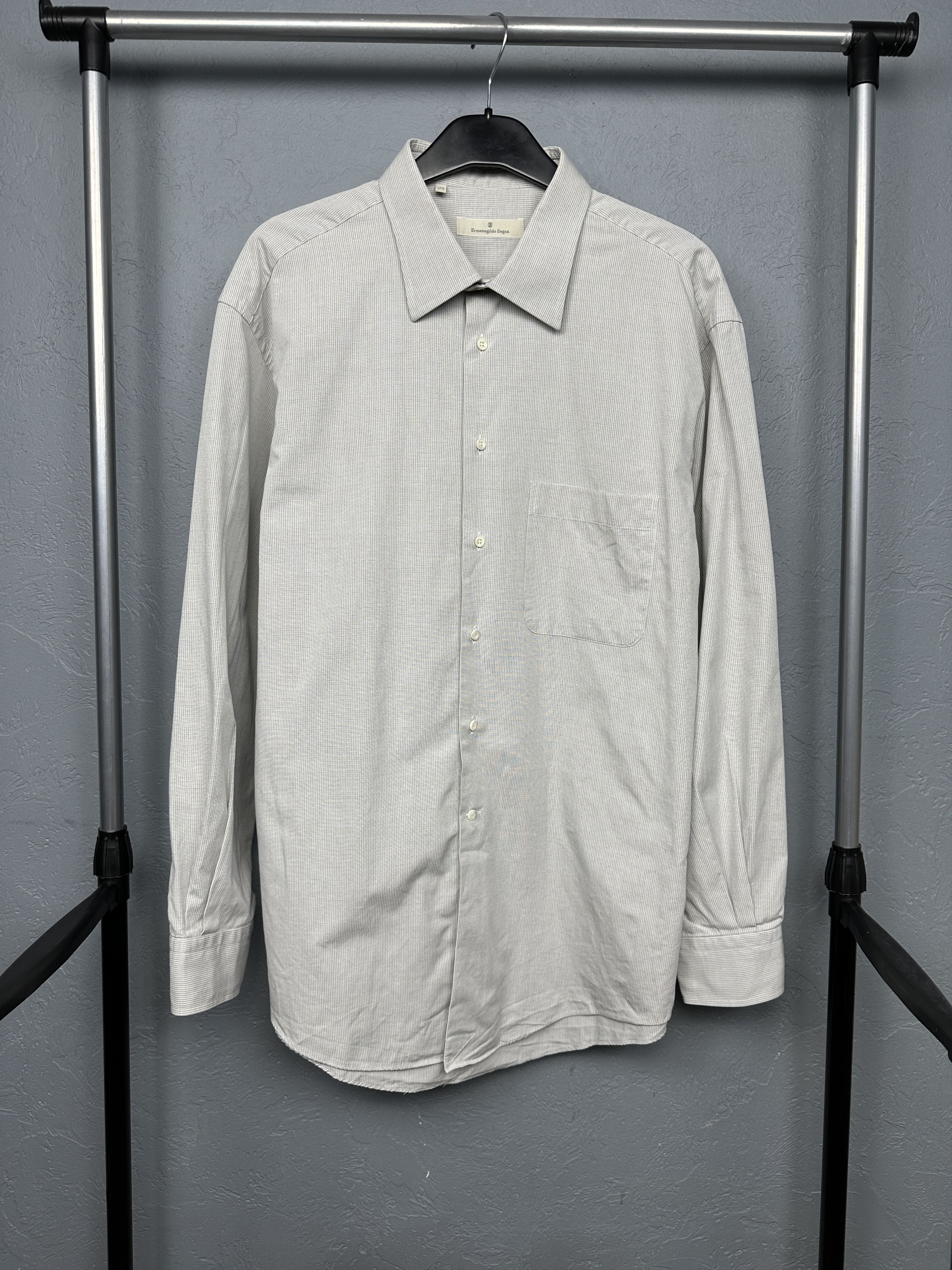 Ermenegildo Zegna Ermenegildo Zegna Mens Long Sleeve Shirt Size US XL / EU 56 / 4 - 1 Thumbnail
