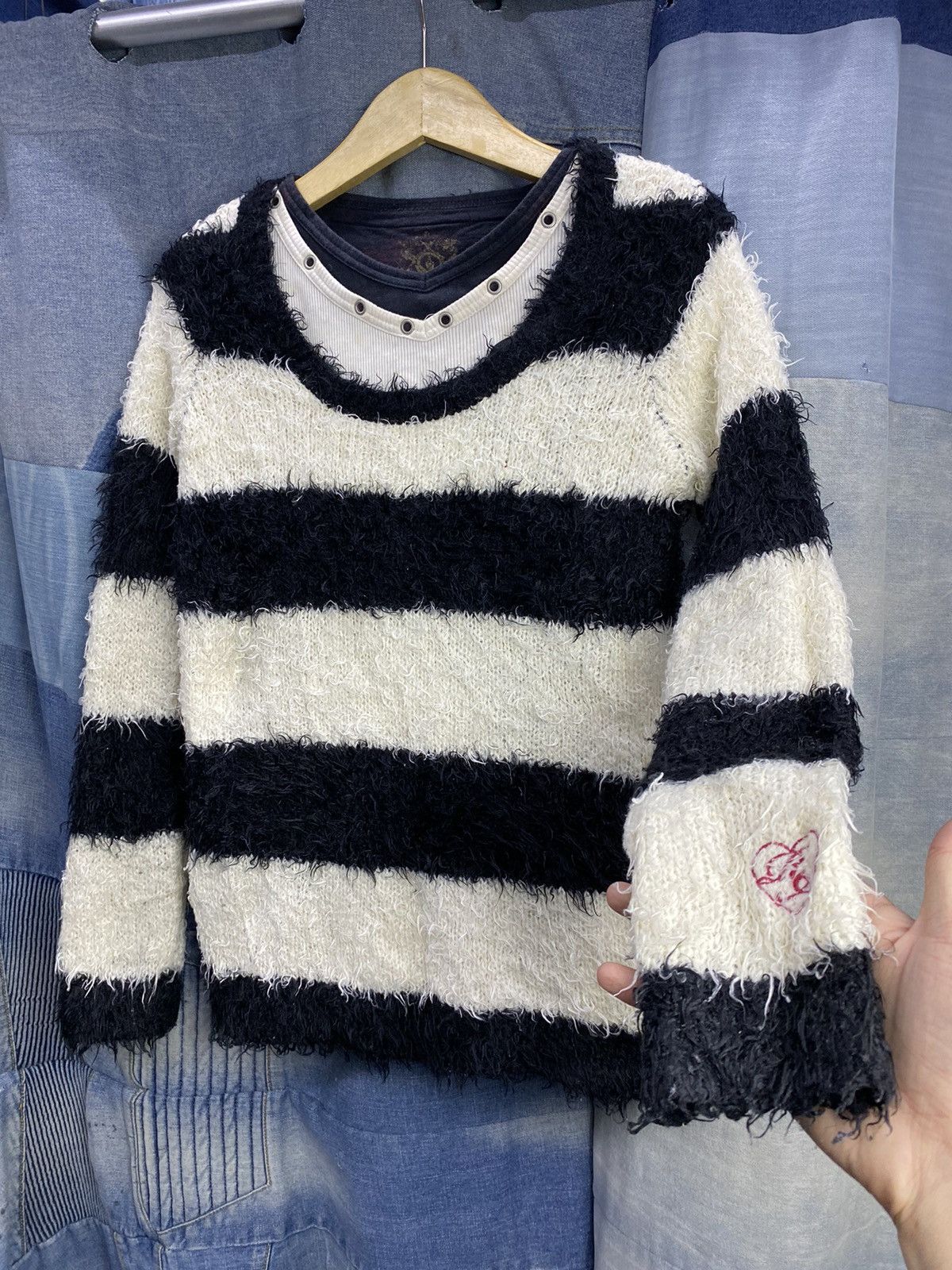 If Six Was Nine × Japanese Brand Fuzzy Mohair Grunge repipi armario Kurt Cobain Style Size US S / EU 44-46 / 1 - 3 Thumbnail