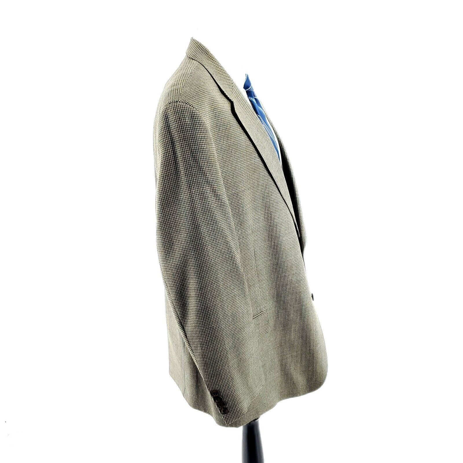 Ralph Lauren Chaps Ralph Lauren Silk Tool 2 Button Sport Coat 48L Blue Br Size 48L - 6 Thumbnail