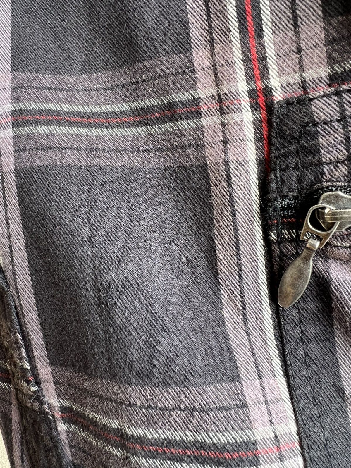 Shellac Double Edge Japan Multi Pocket Plaid Flare Cargo Trouser Size US 31 - 13 Thumbnail