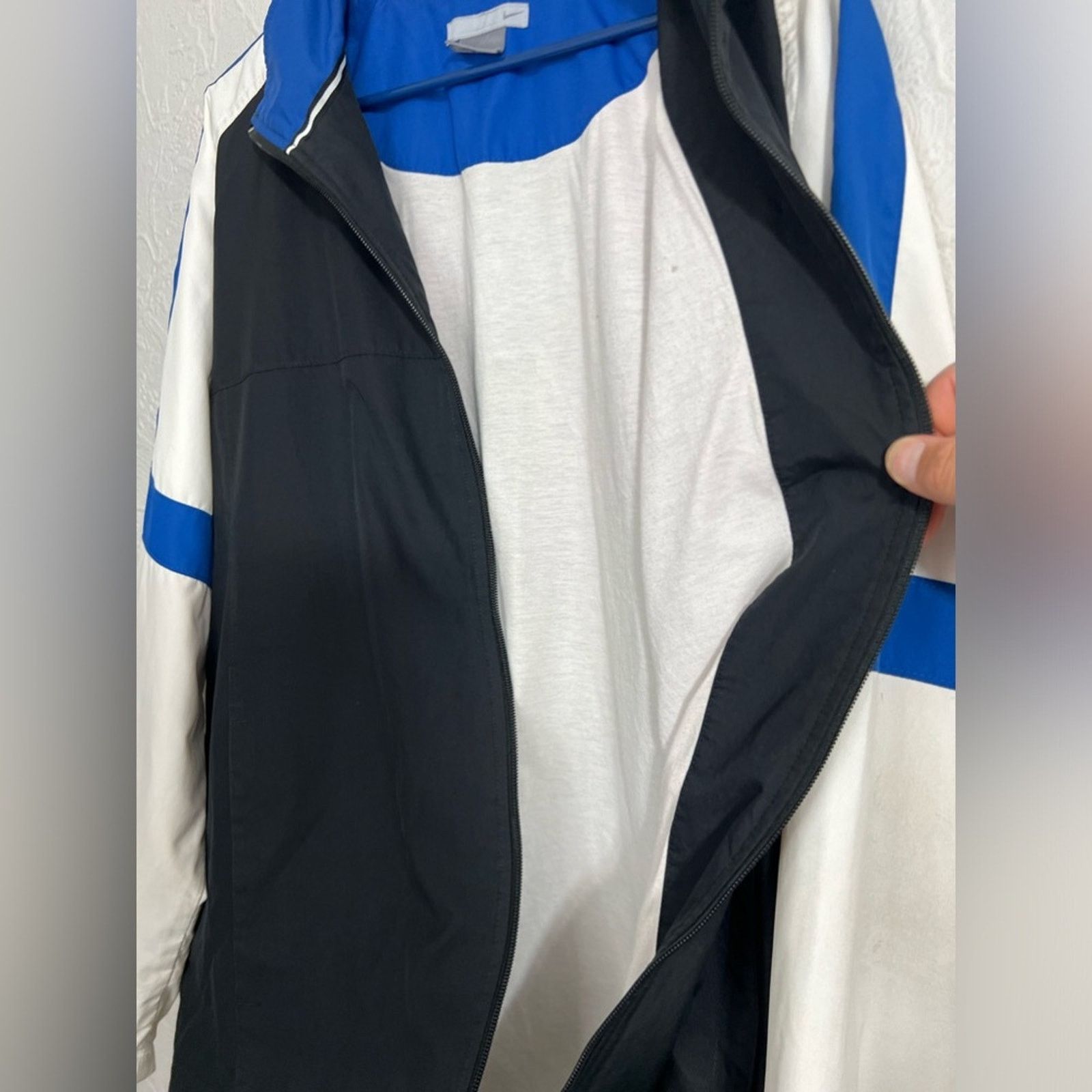 Nike VTG Nike Jacket Center Swoosh Check Windbreaker Nylon 90s Size US L / EU 52-54 / 3 - 11 Thumbnail
