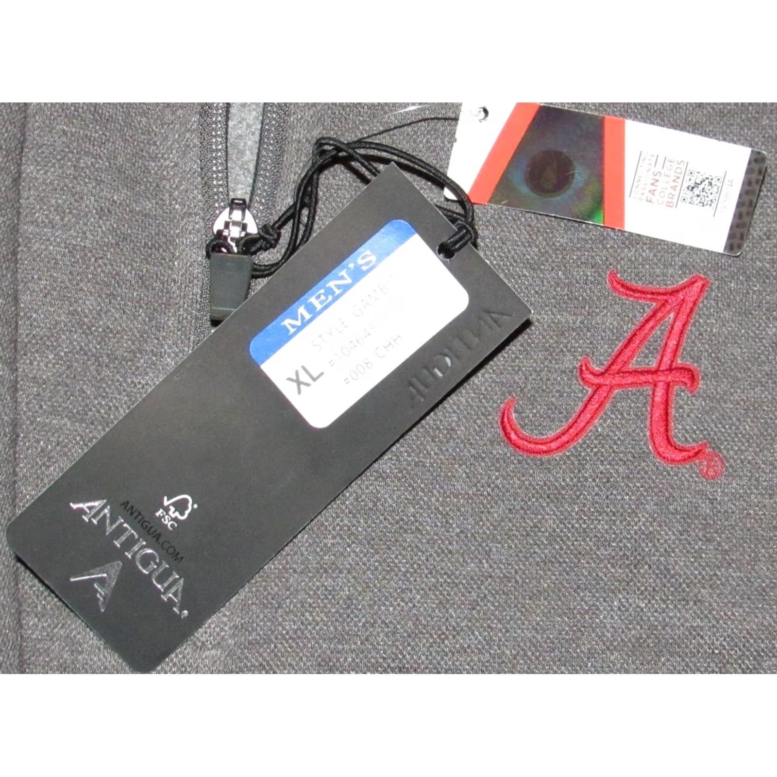 Vintage ANTIGUA Grey Alabama Crimson Tide Collegiate Sweater XL NWT Size US XL / EU 56 / 4 - 4 Thumbnail