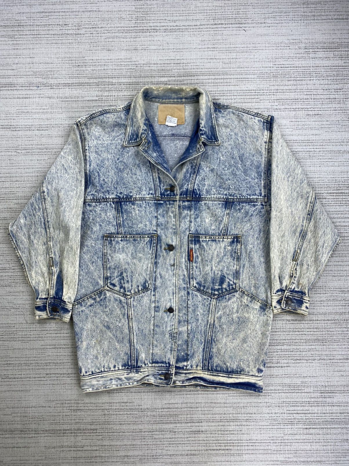 Japanese Brand × Jordache × Vintage Vintage 90s Jordache Asid Wash Trucker Denim Jacket Size US L / EU 52-54 / 3 - 5 Thumbnail