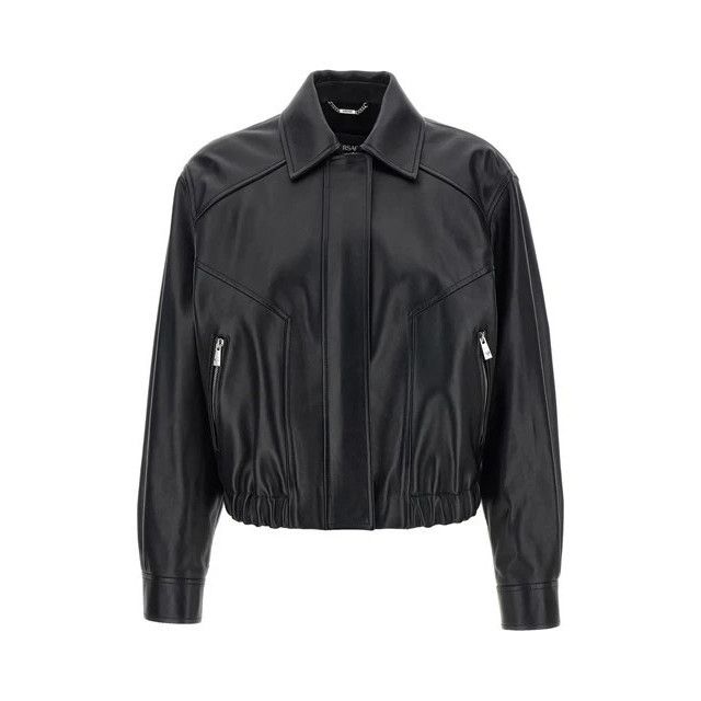 Versace Versace Black Leather Jacket New & Authentic (Women's size:I Size S / US 4 / IT 40 - 1 Thumbnail