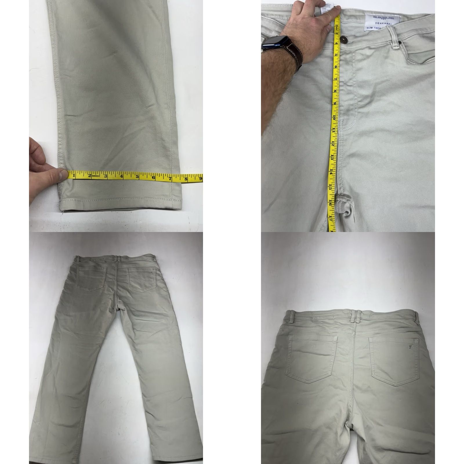 Vintage The Perfect Jean NYC Jeans Mens 40x30 Khaki Slim Thick Denim High Rise Comfort Biker Utility Preppy Work Mens Size US 40 / EU 56 - 8 Thumbnail