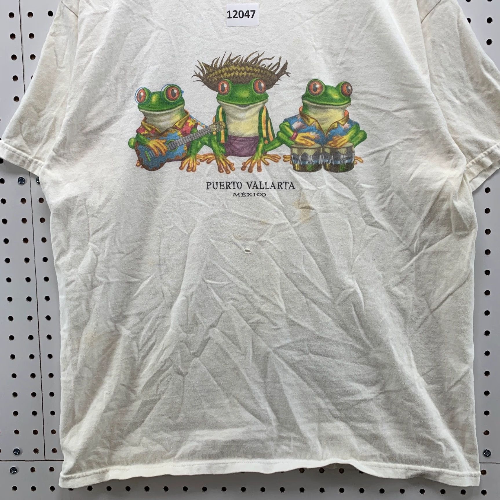 Vintage VINTAGE Mexico Cotton T-Shirt Adult Large White Logo Nature Puerto Vallarta Frogs 90s Size US L / EU 52-54 / 3 - 4 Thumbnail