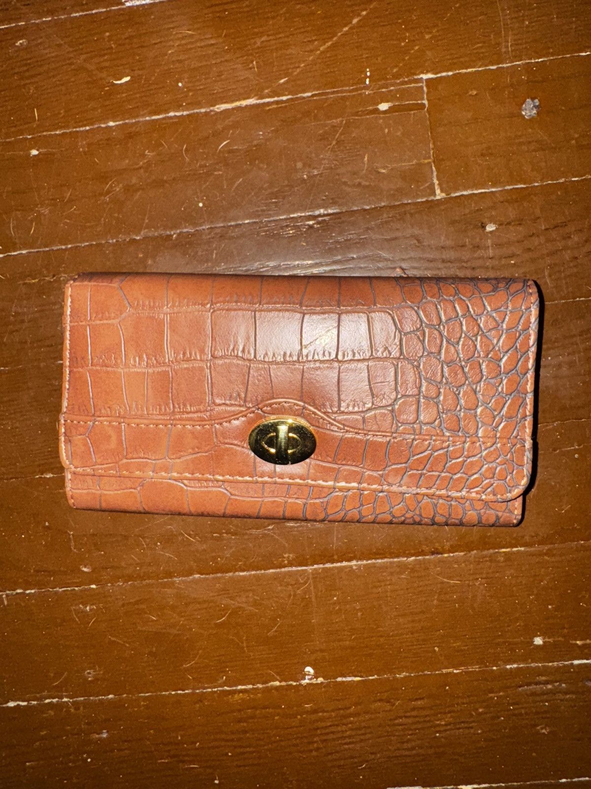 Kenneth Cole Kenneth Cole Reaction Brown Crocodile Embossed Wallet Size ONE SIZE - 1 Thumbnail