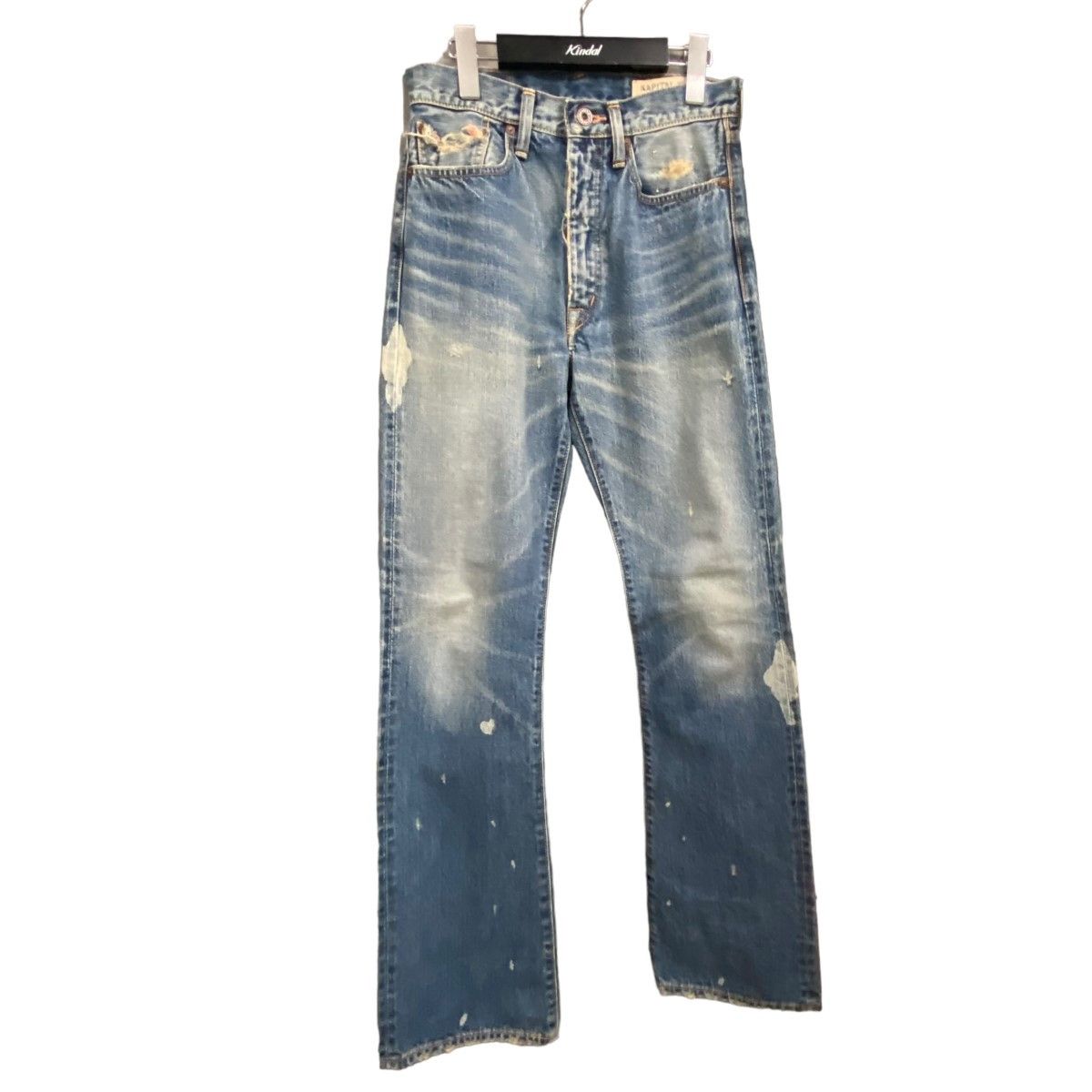 image of Kapital Distressed Straight Denim Pants Indigo 29, Men's (Size 28)