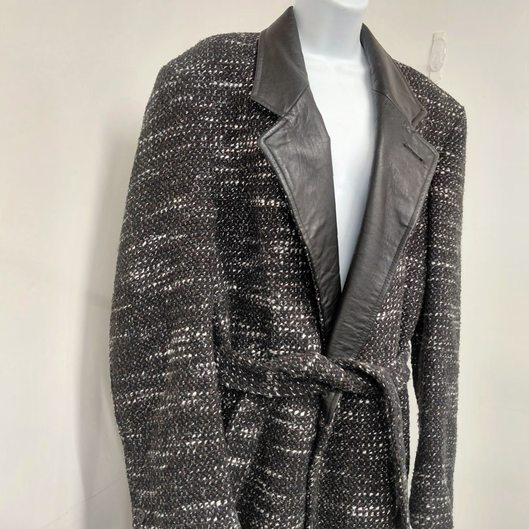 Ben Sherman VINTAGE Bermans Coat Women's Size Small Black Long Winter Trench Leather Collar Size S / US 4 / IT 40 - 3 Thumbnail
