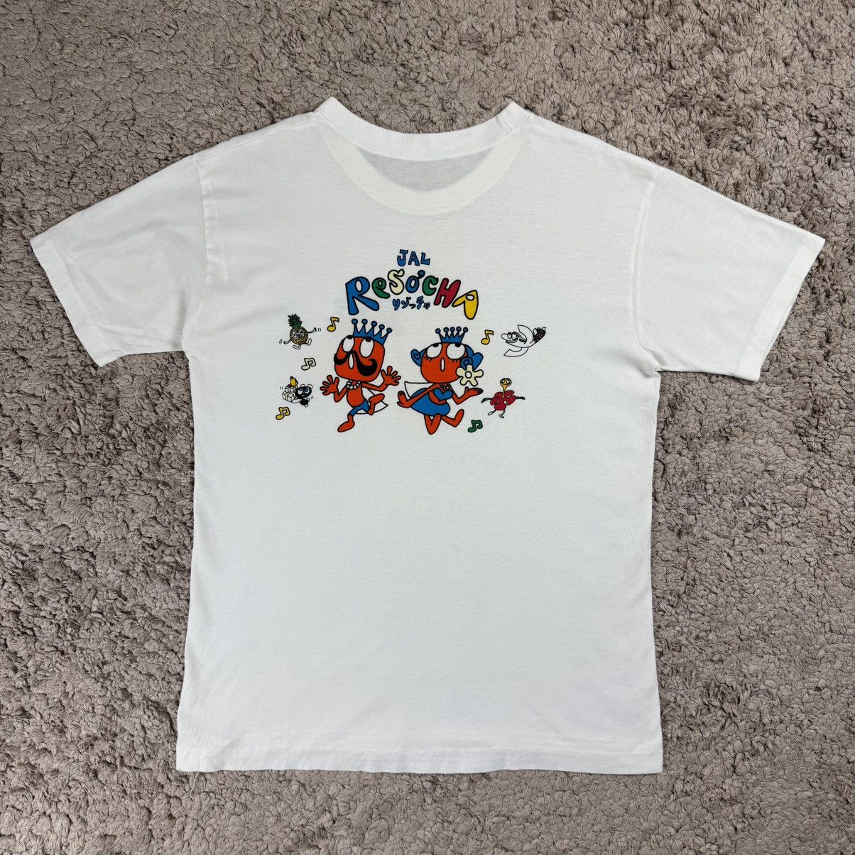 Japanese Brand Vintage 90s JAL Reso'cha Promotional T-shirt Size US M / EU 48-50 / 2 - 1 Thumbnail